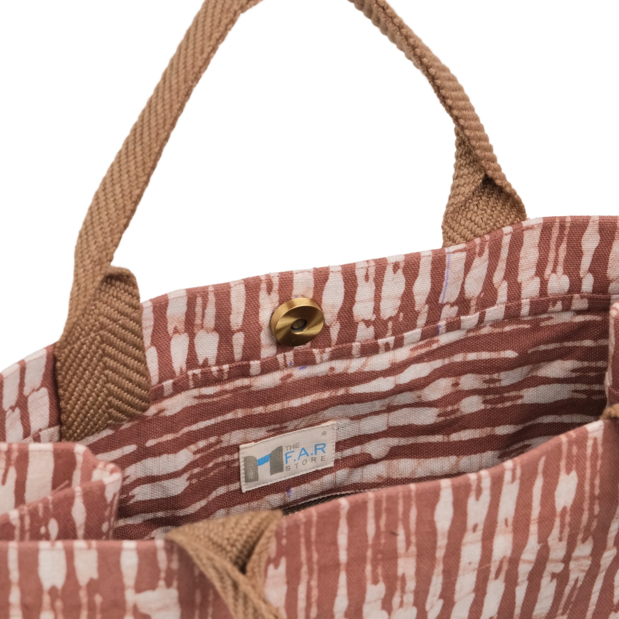 Batik Square Tote - Mocha Mousse