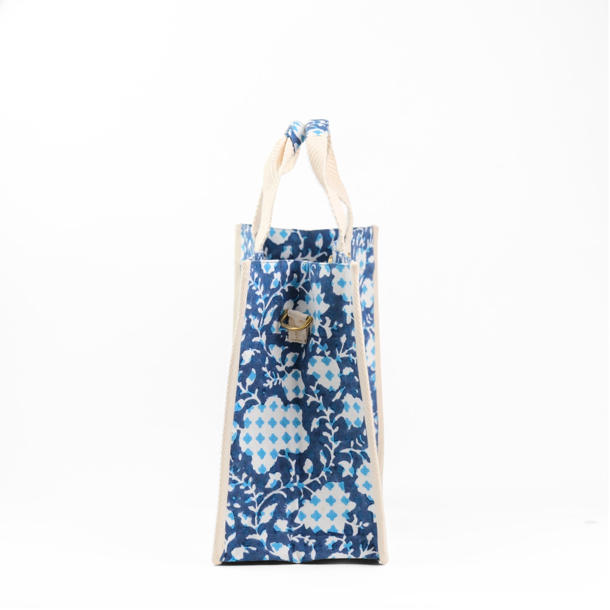 Botanical Bliss Blue - Square Tote