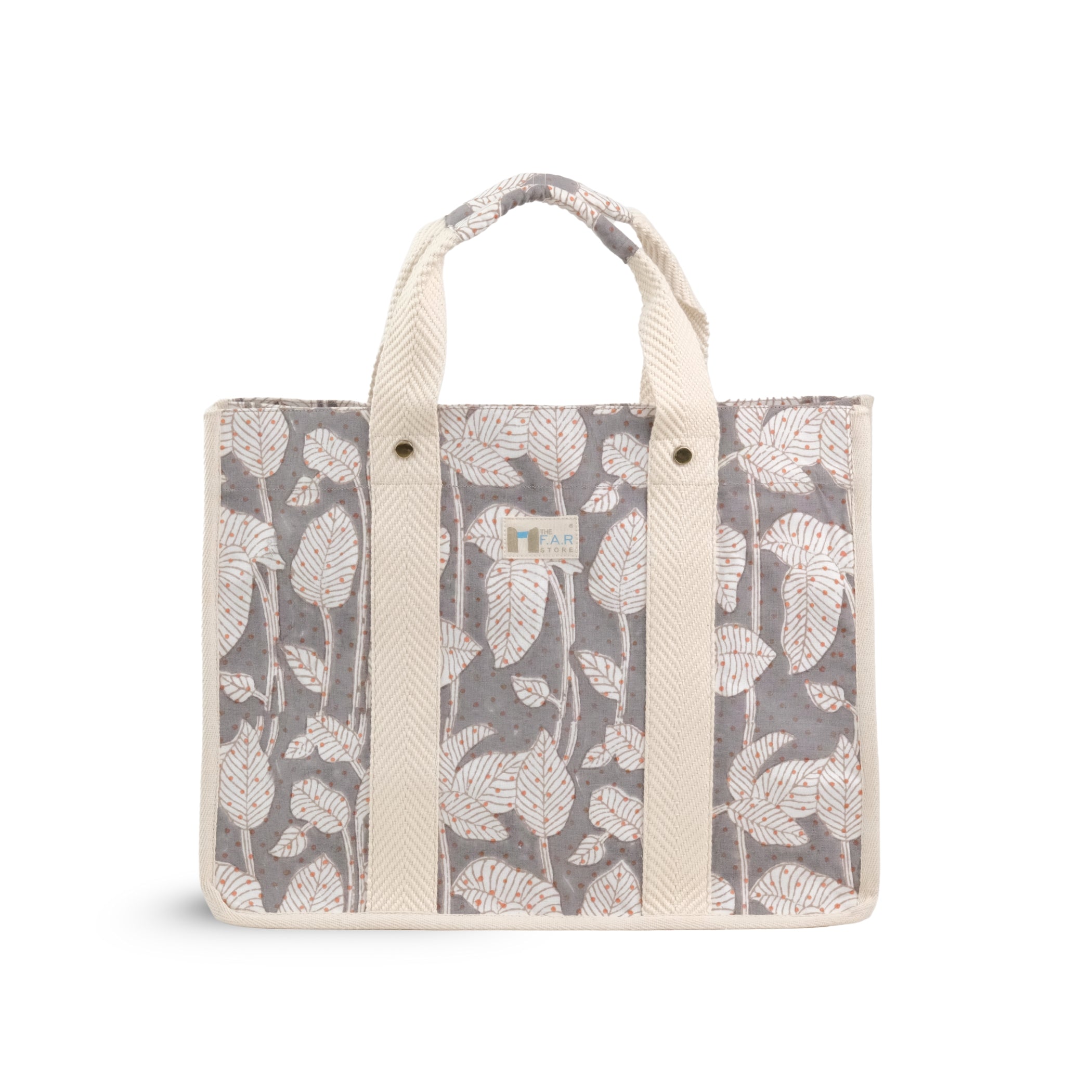 Nature's Canvas Grey - Square Tote