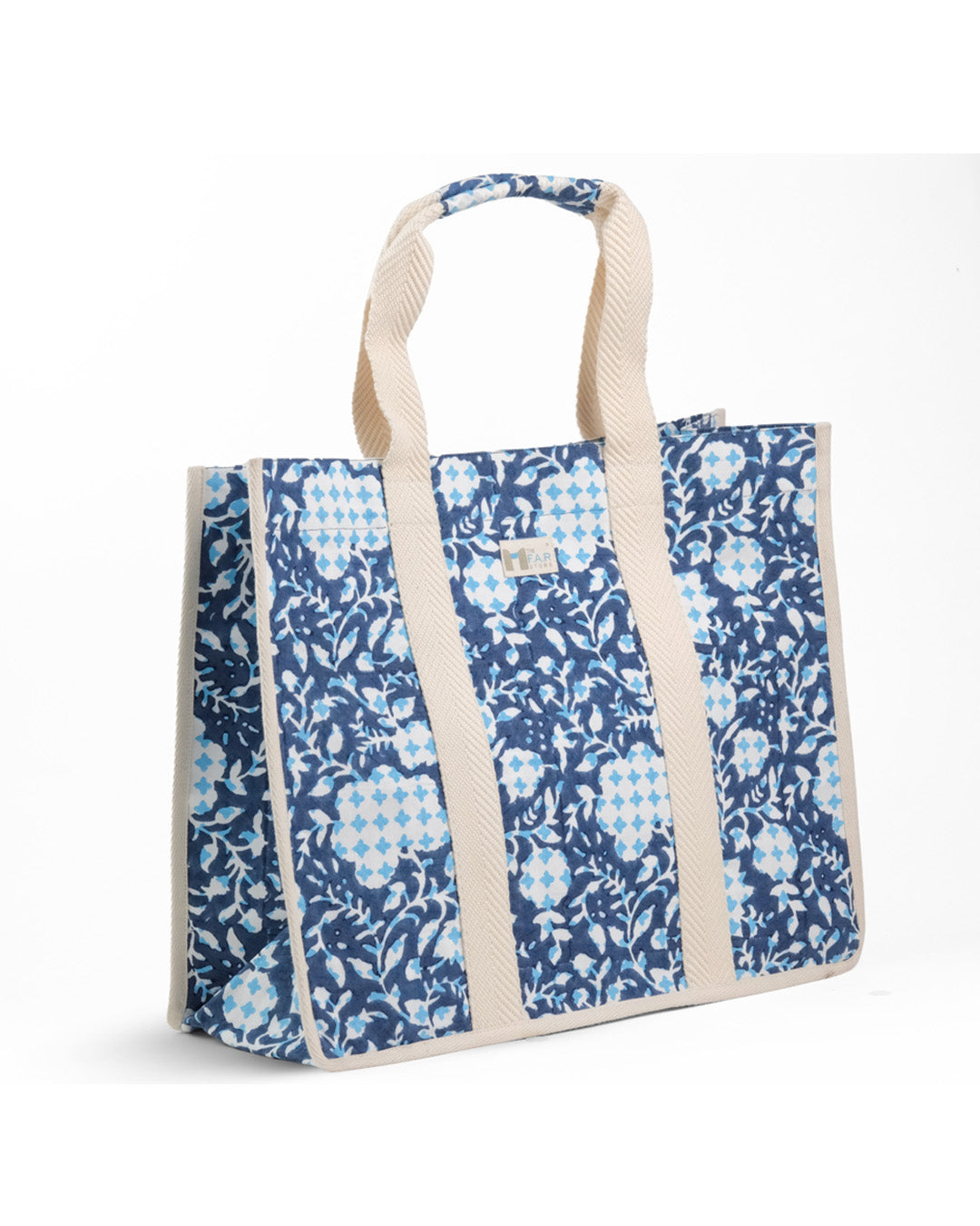 Botanical Bliss Blue - Square Tote