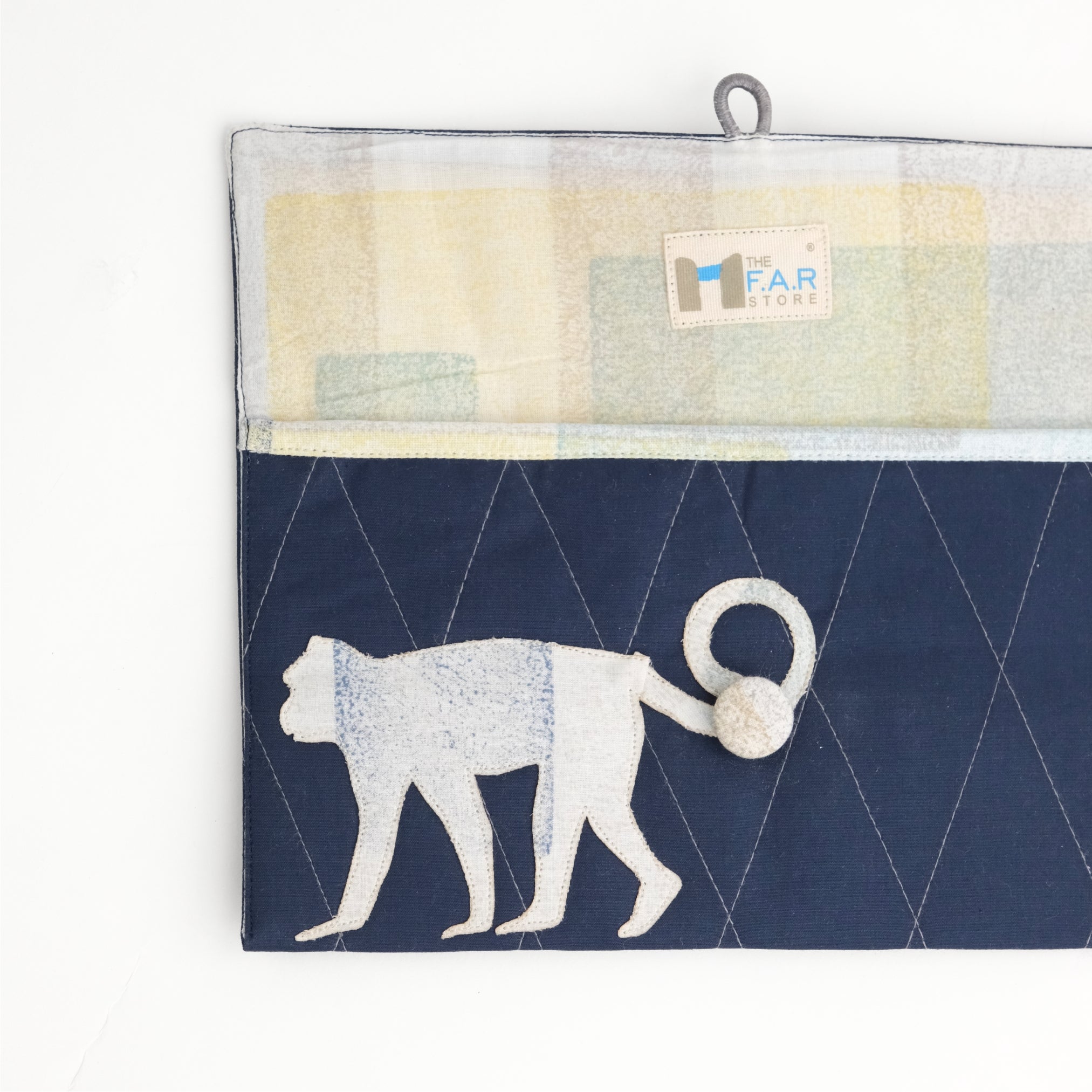 Gond Folk Monkey - Blue Pencil Pouch
