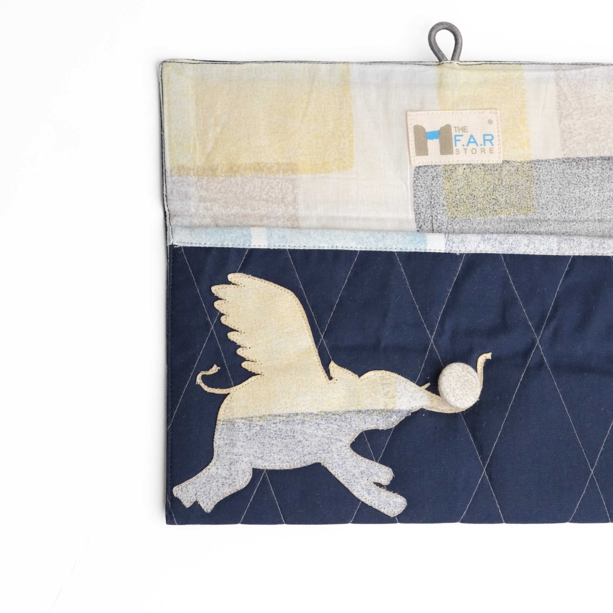 Gond Folk Elephant - Blue Pencil Pouch