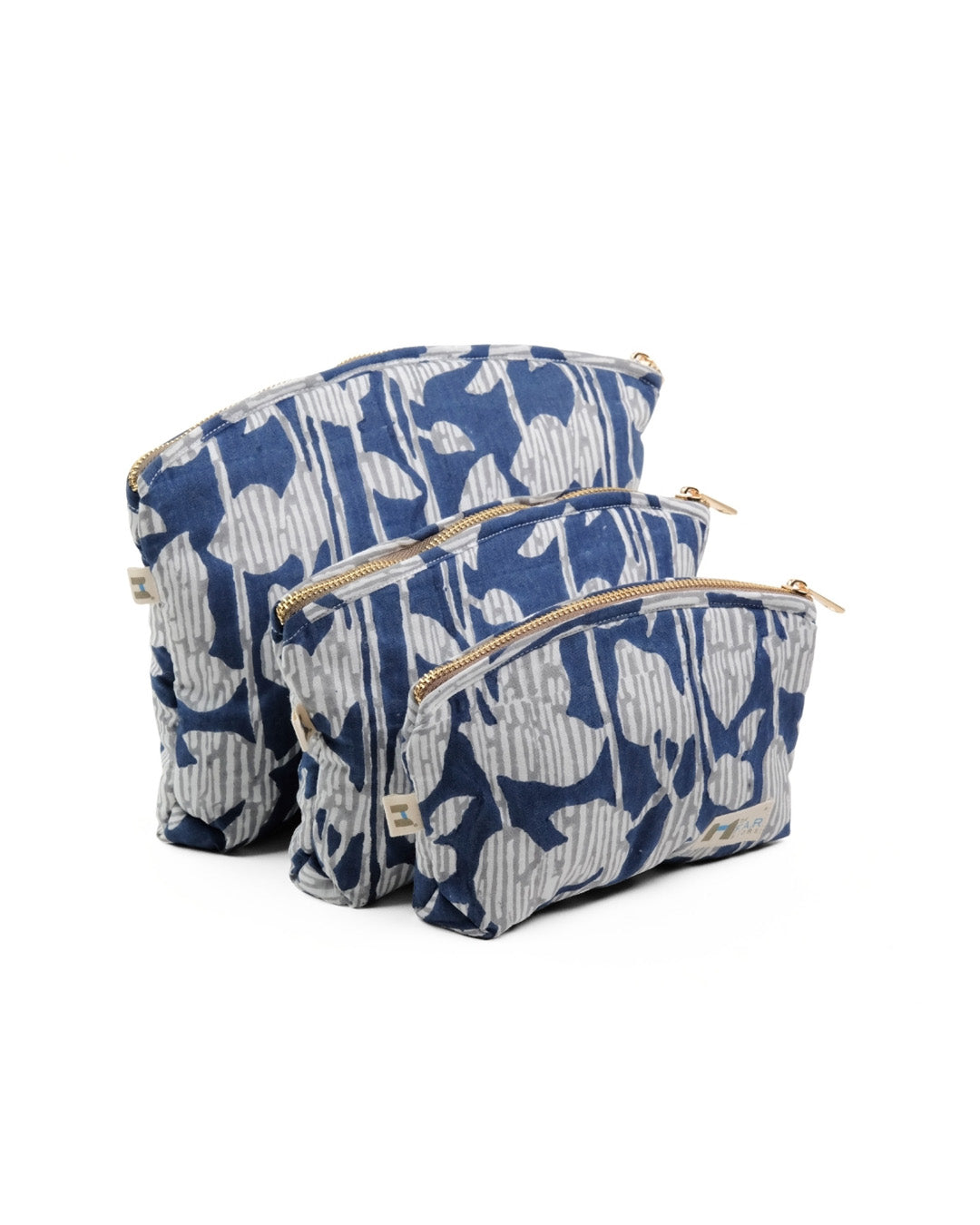 Set of 3 - Nature's Canvas Blue Utility Pouch