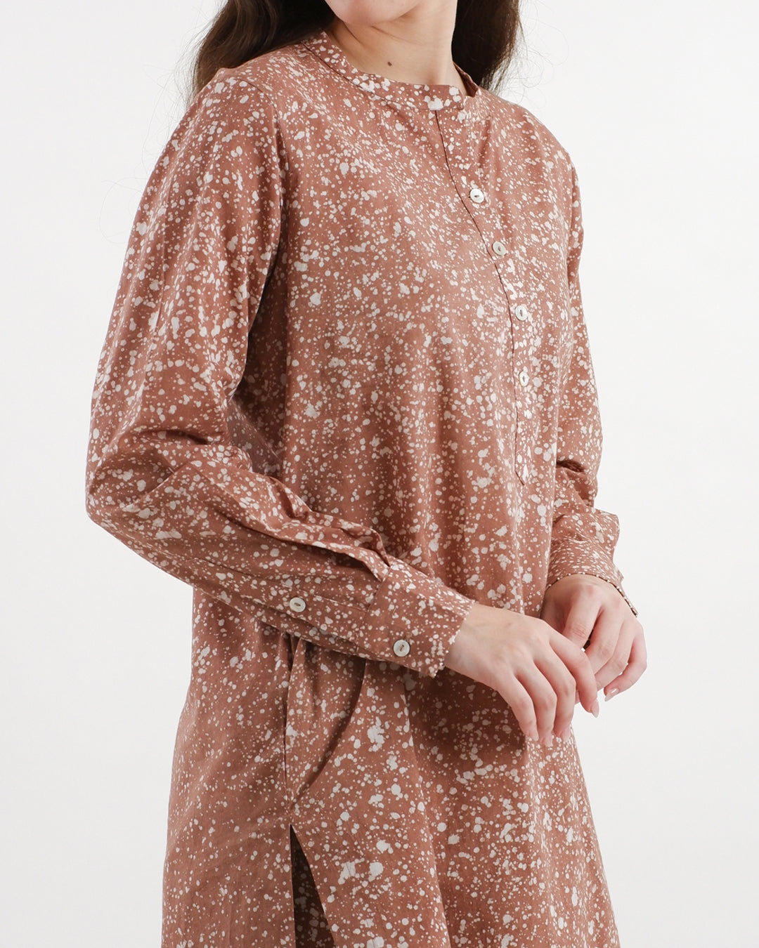 Dust Mauve Stipples Batik Co-ord Set