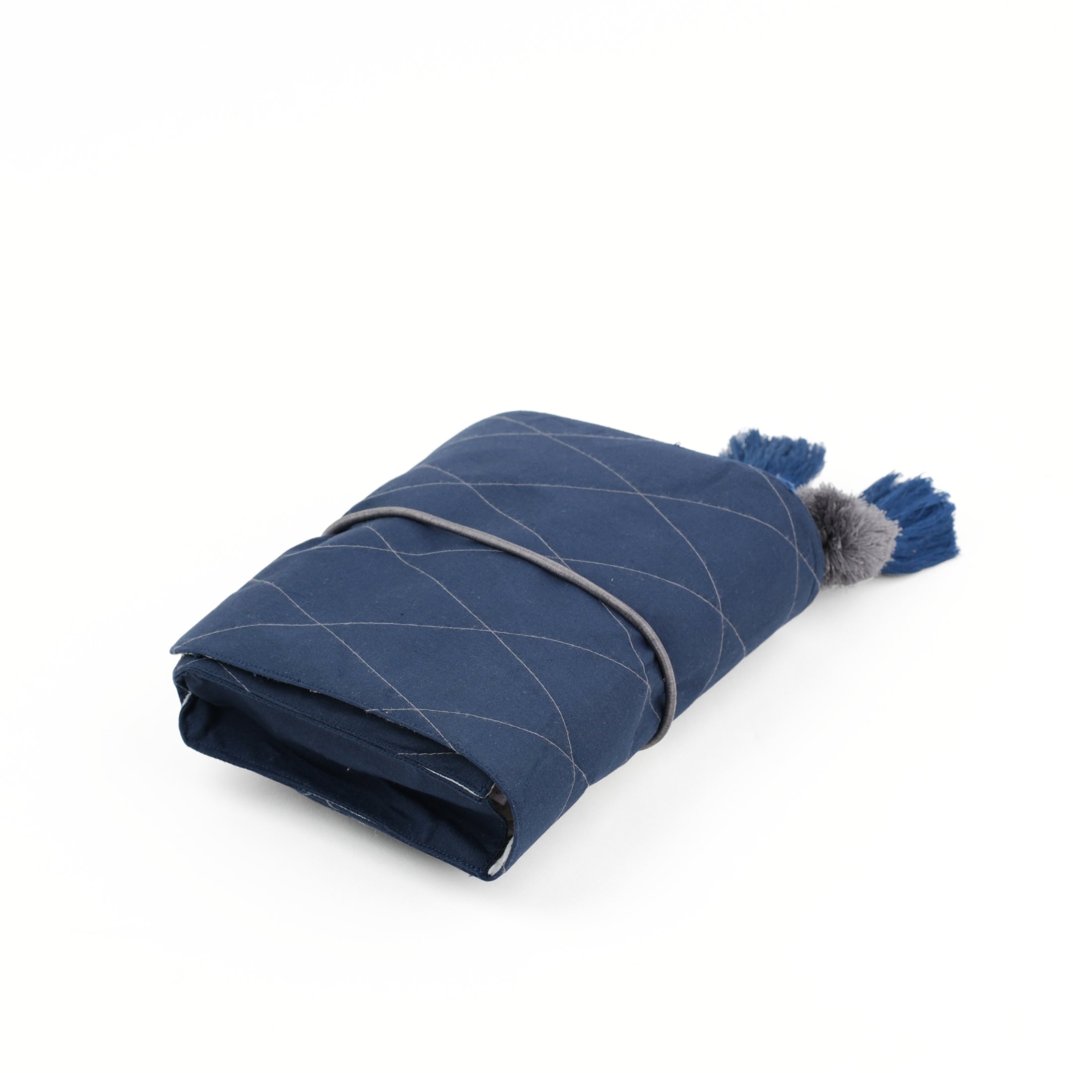 Gond Folk Whale - Blue Cable Pouch