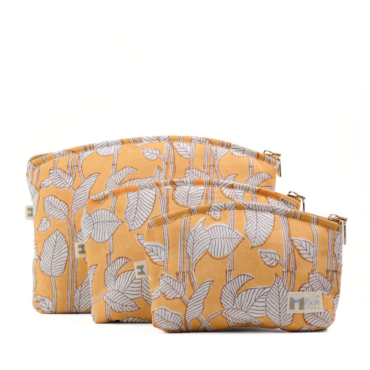Set of 3 - Nature's Canvas Yellow Utility Pouch