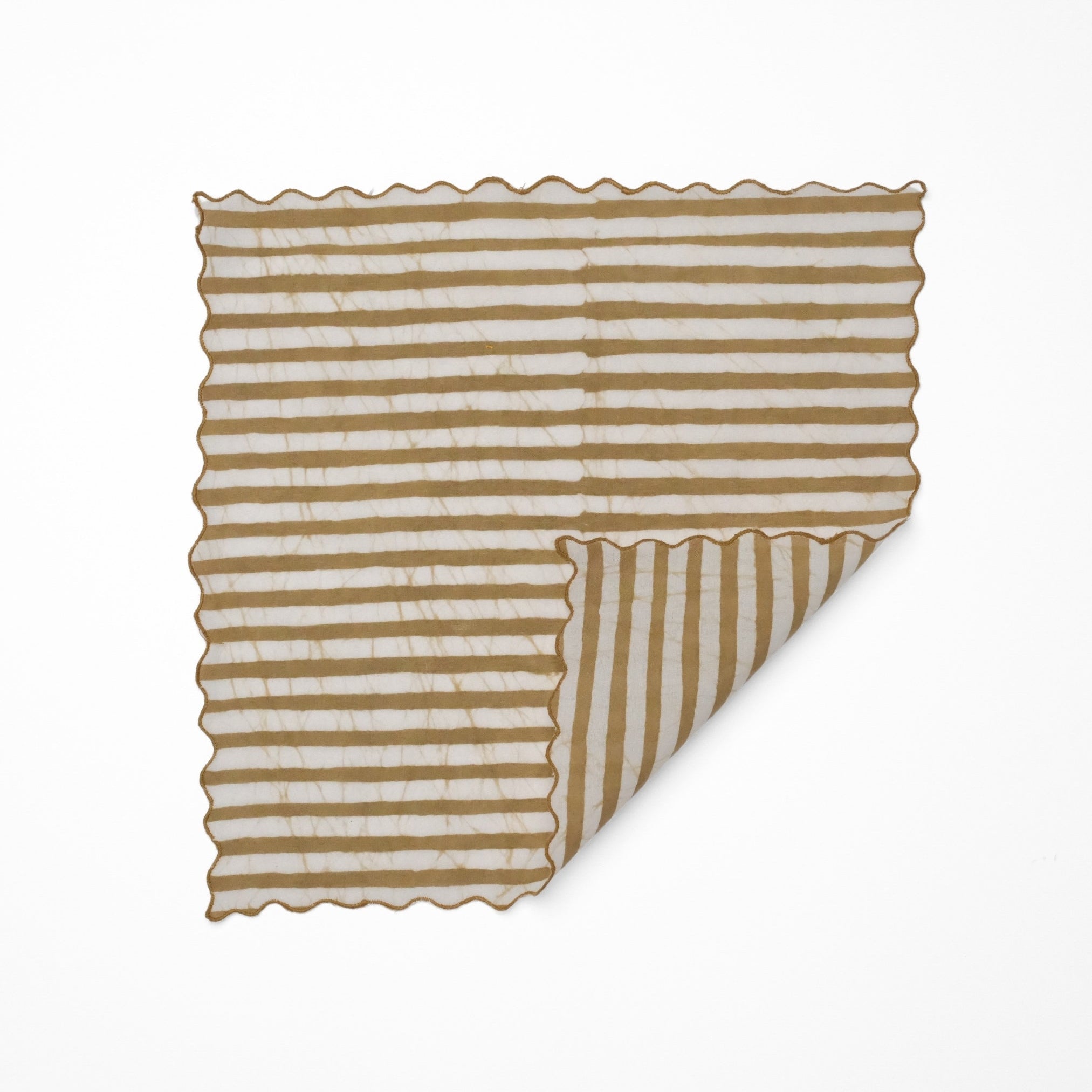 Set of 6 - Stripes Khakee Cocktail Napkins