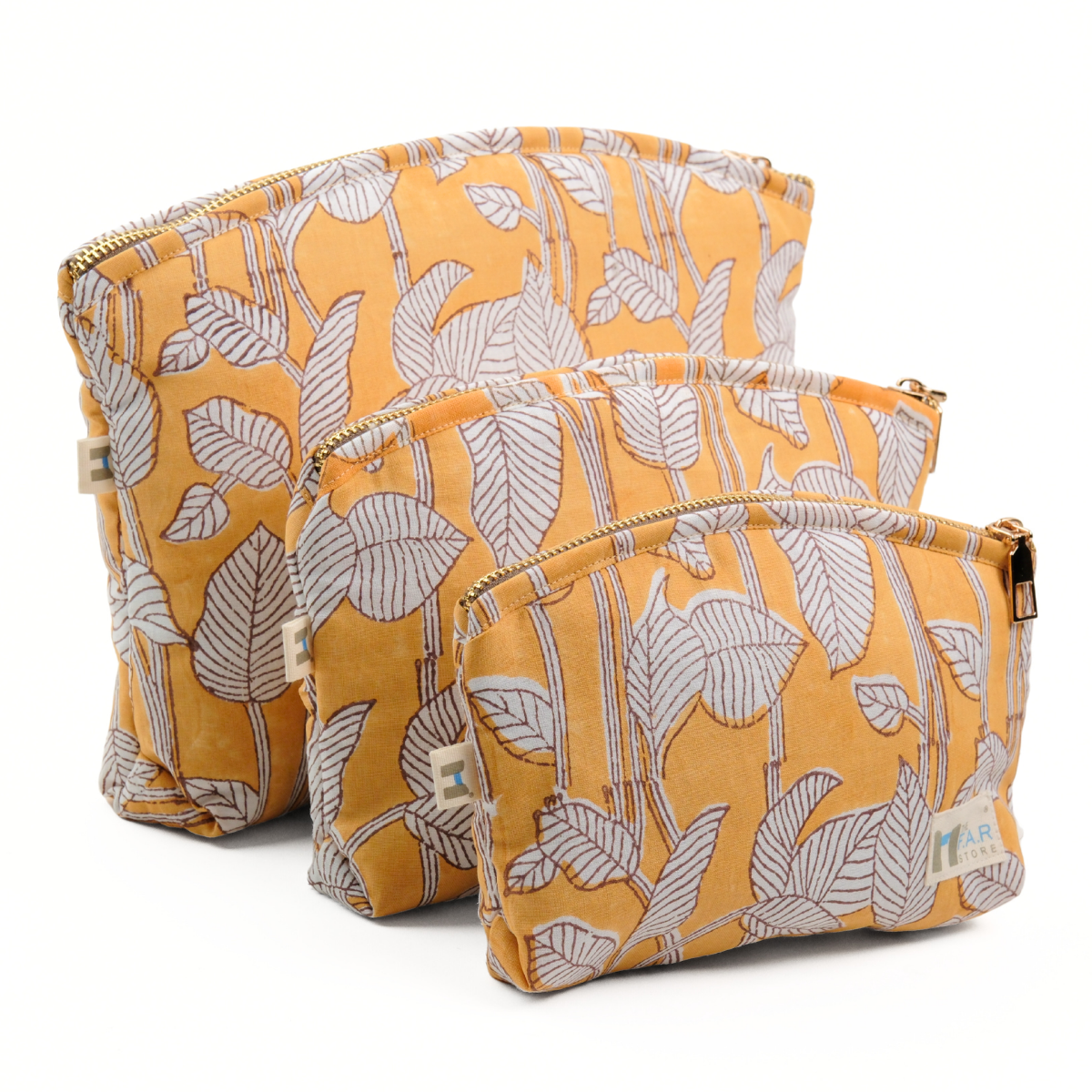 Set of 3 - Nature's Canvas Yellow Utility Pouch