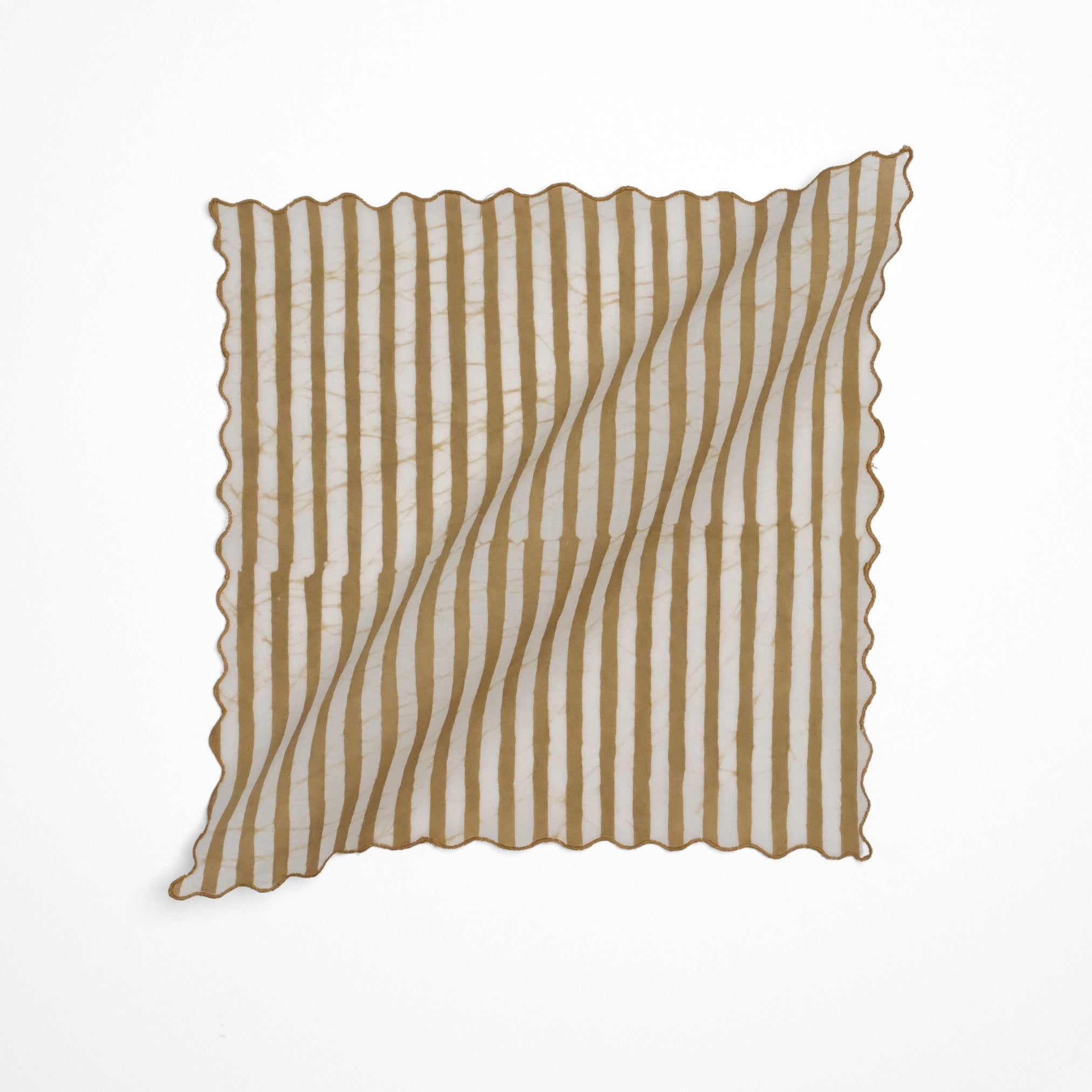 Set of 6 - Stripes Khakee Cocktail Napkins