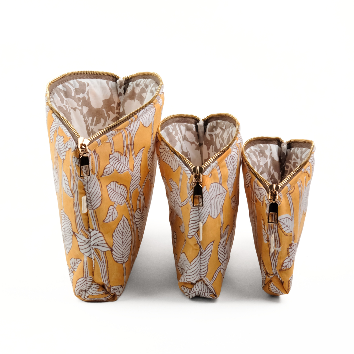Set of 3 - Nature's Canvas Yellow Utility Pouch