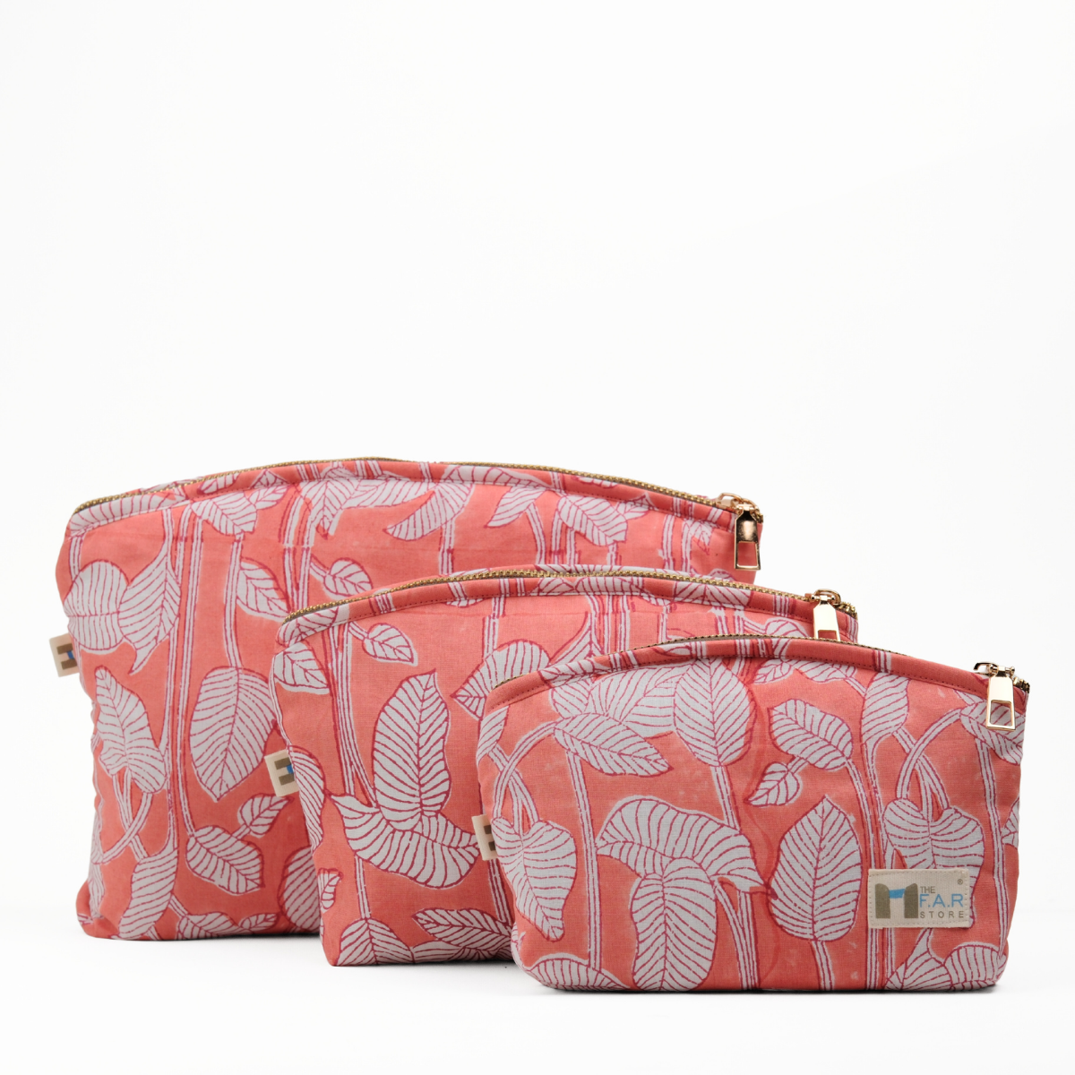 Set of 3 - Nature's Canvas Peach Utility Pouch