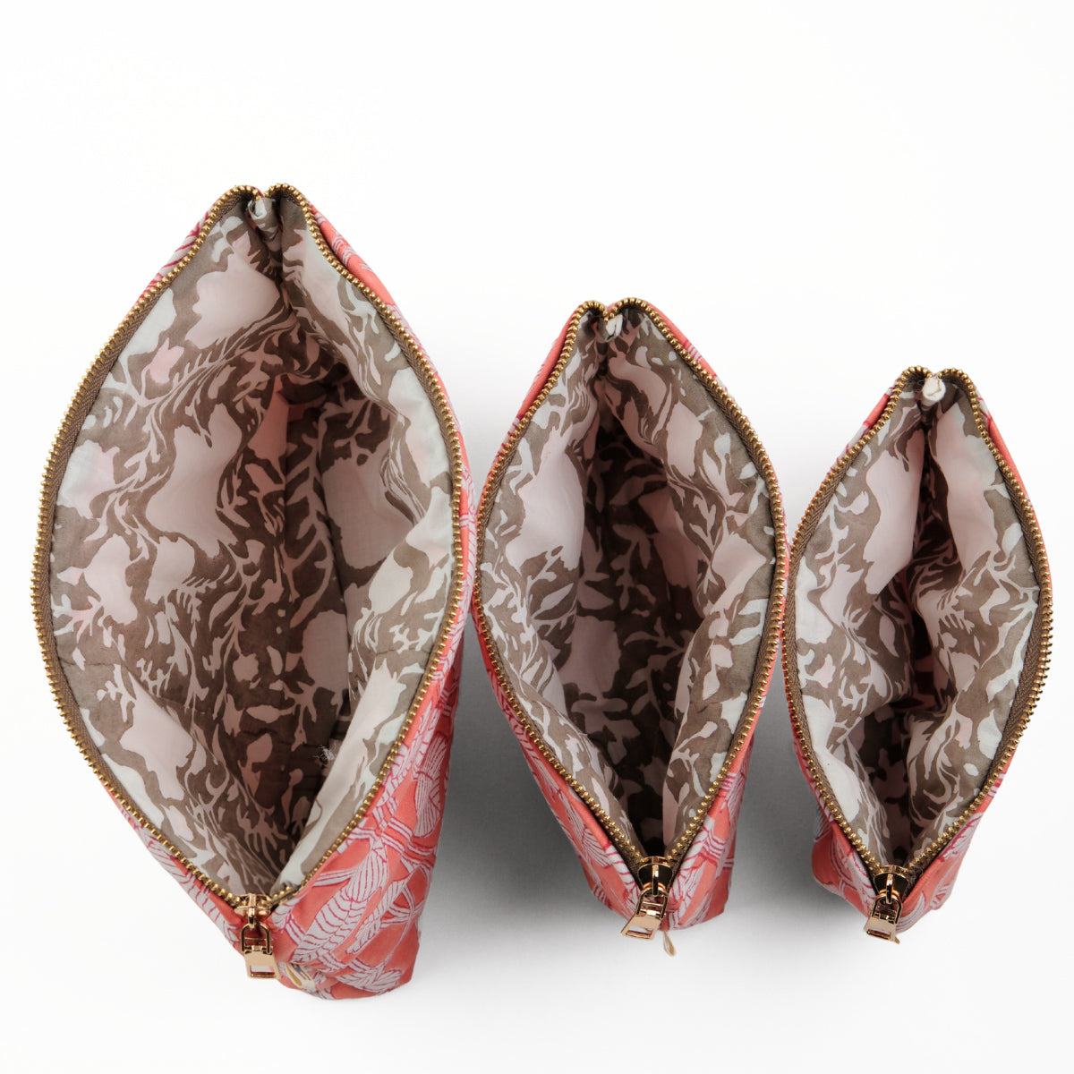 Set of 3 - Nature's Canvas Peach Utility Pouch