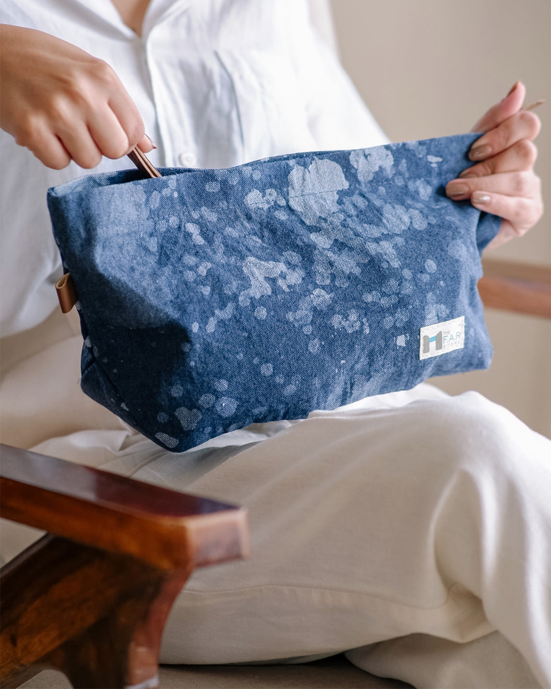 4-Piece Blue Travel Accessories Bundle