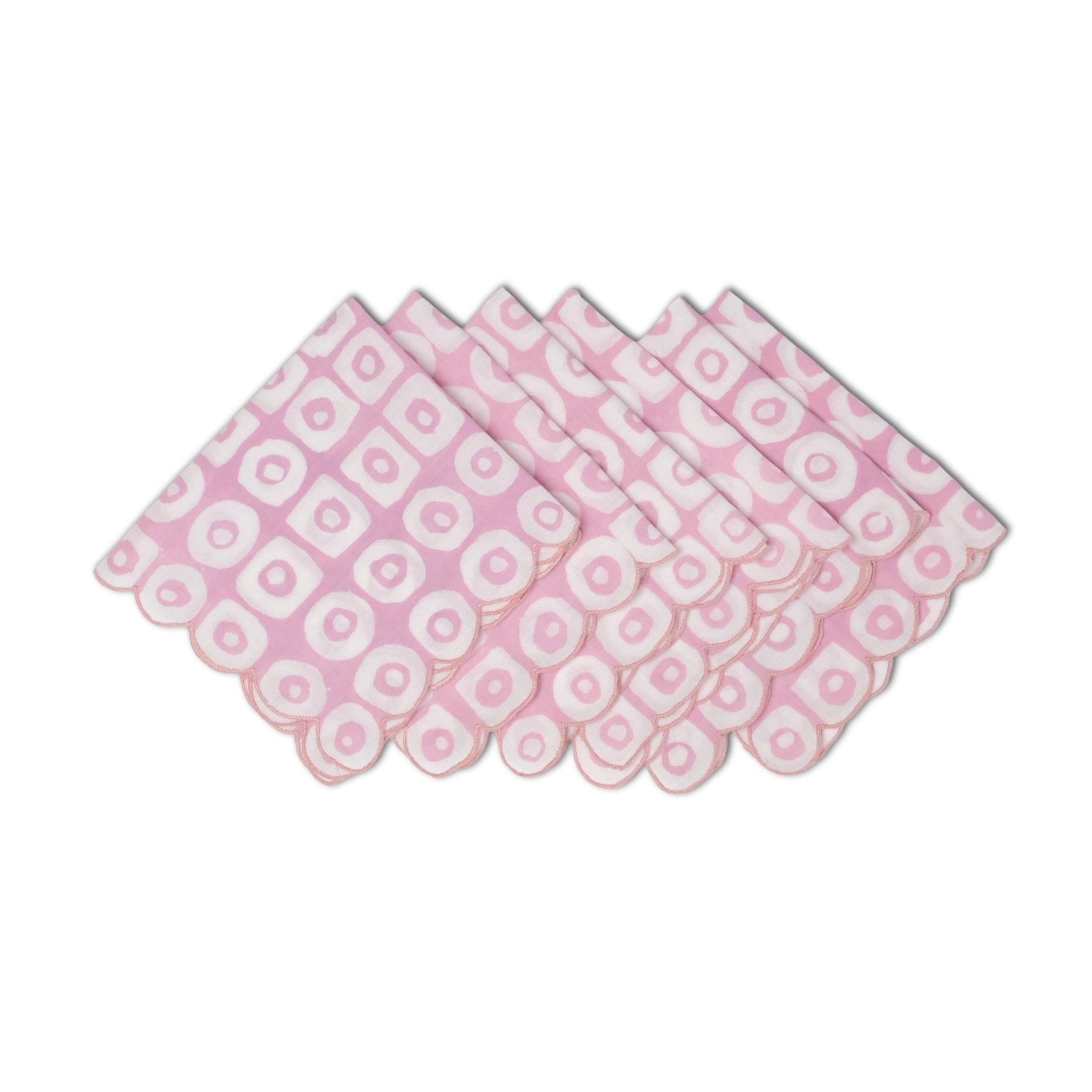 Set of 6 - Polo Baby Pink Cocktail Napkins