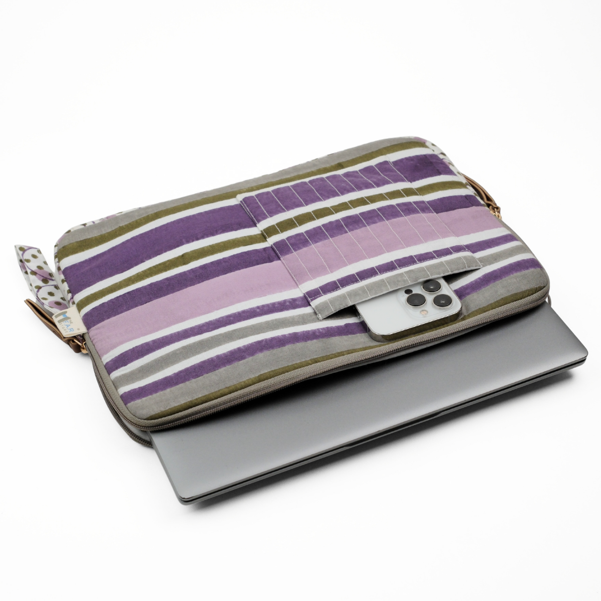 Barcode Purple Green - Laptop Sleeve