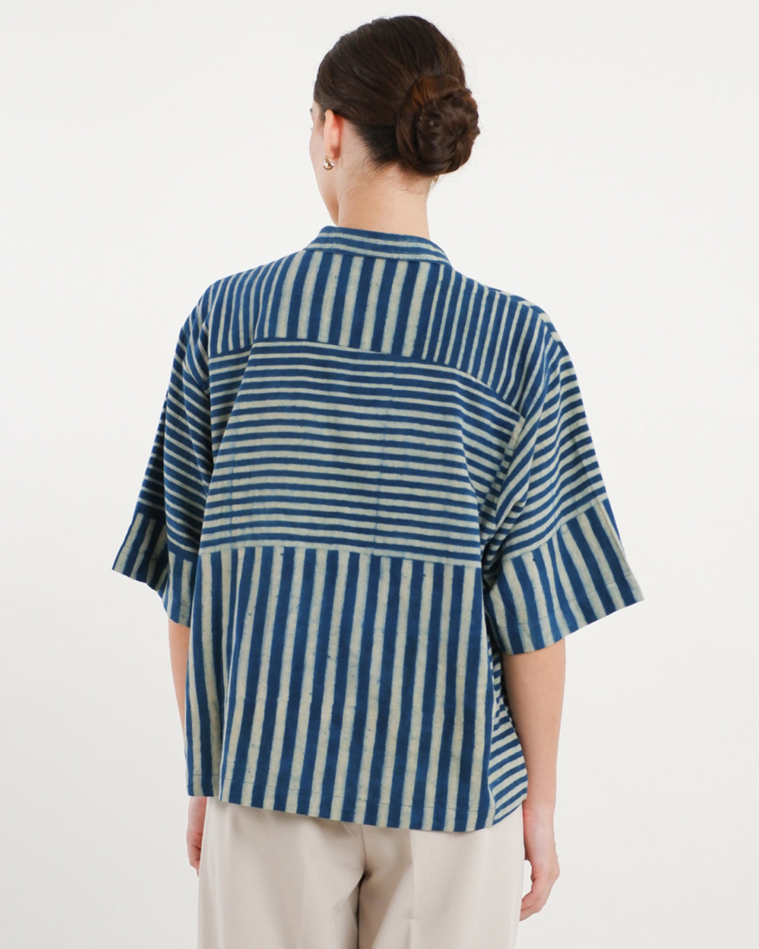 Indigo Frame Ajrakh Shirt