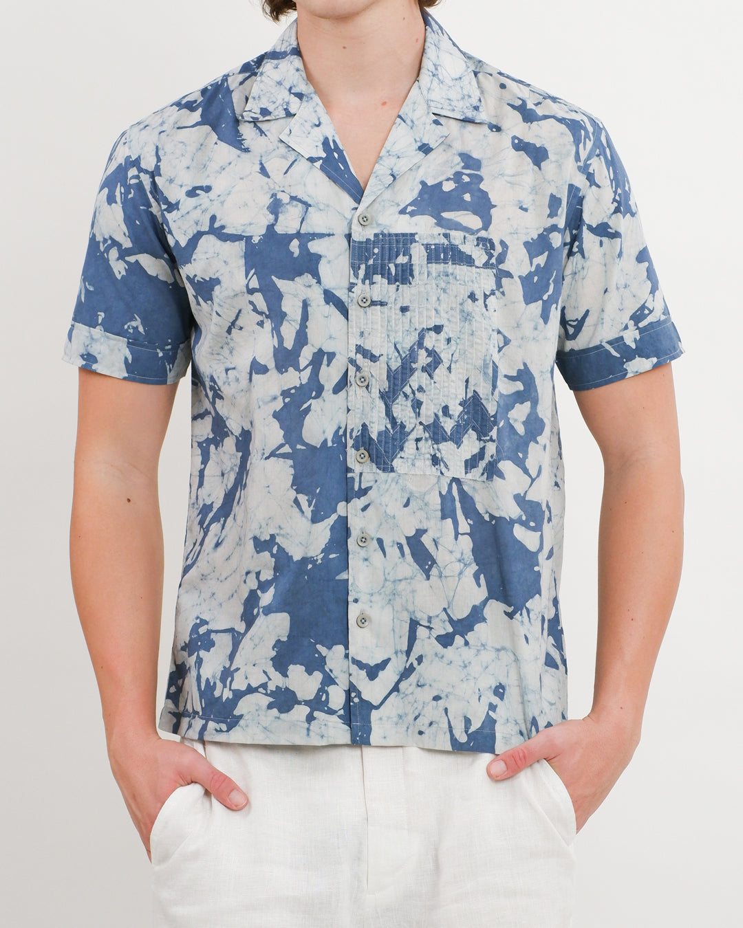 Indigo Wayfinder Batik Short Sleeve Shirt