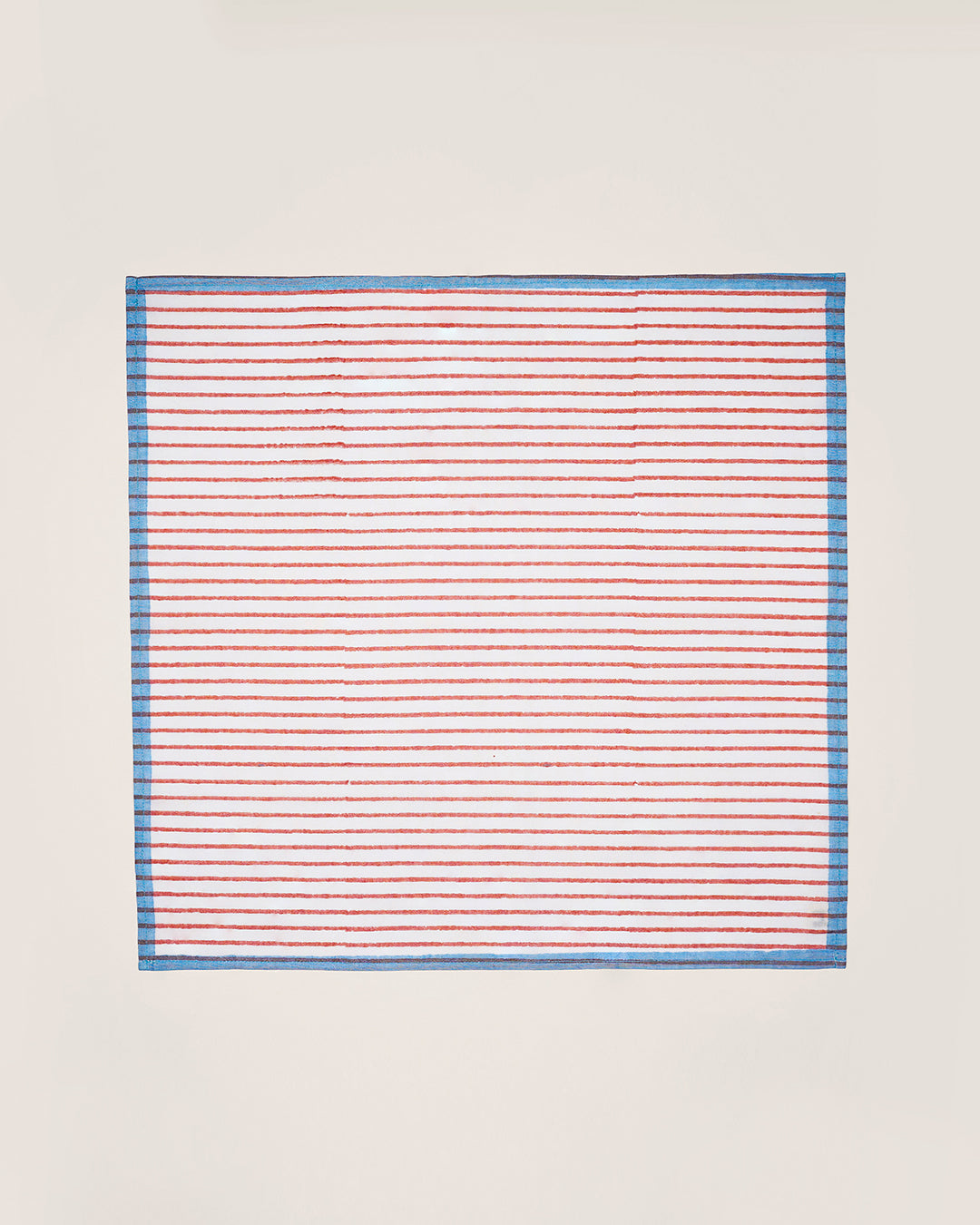 Set of 6 - Rust & Blue Checks Table Napkins