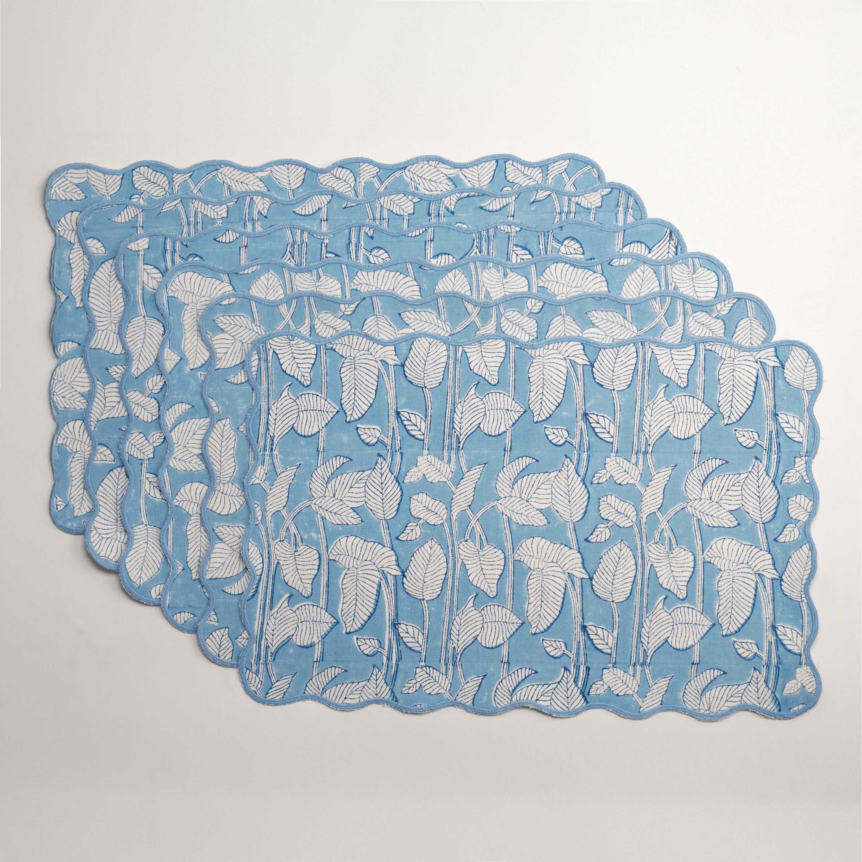Set of 6 - Nature's Canvas Blue Table Mats