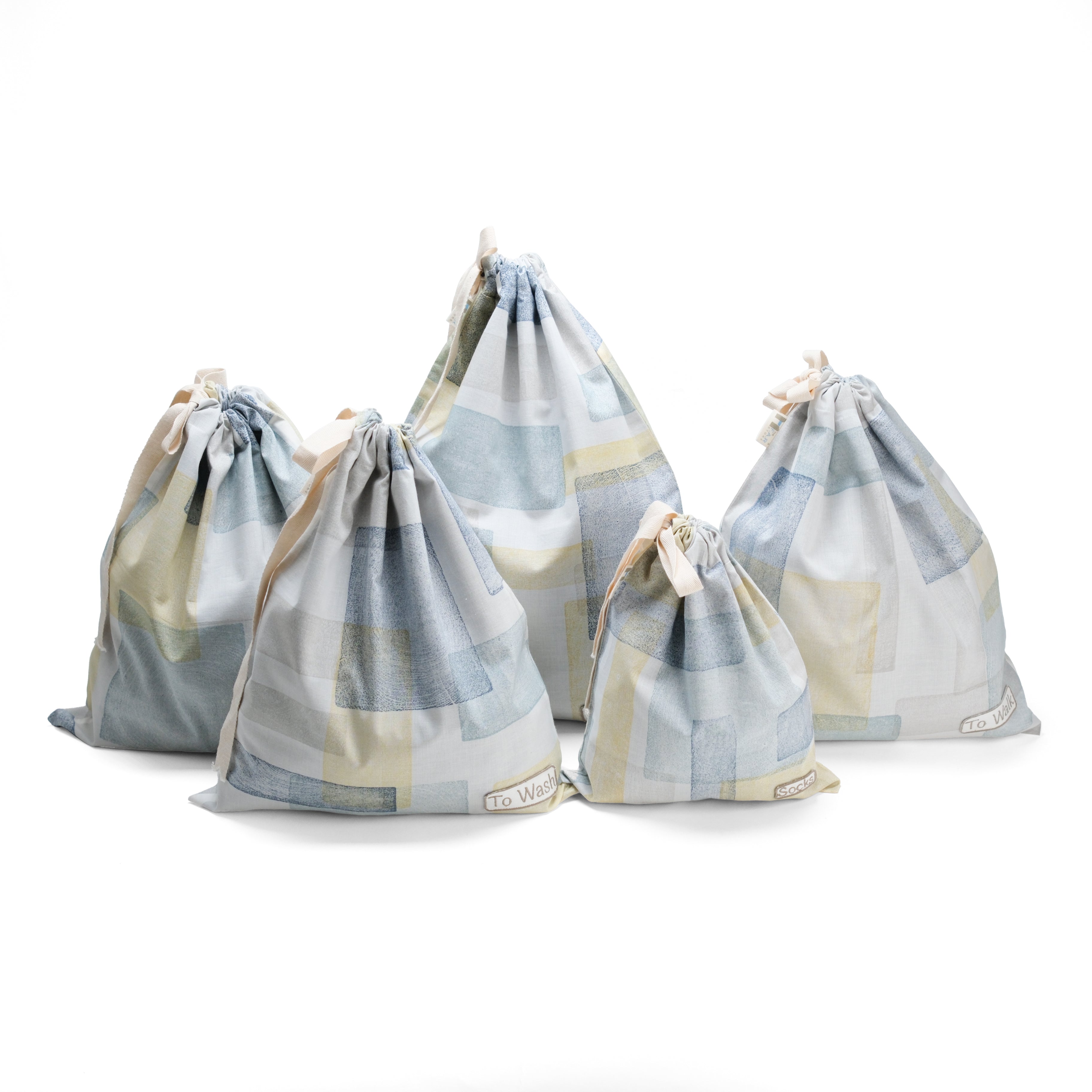 Set of 5 - Blockmetry Blue Travel Organiser