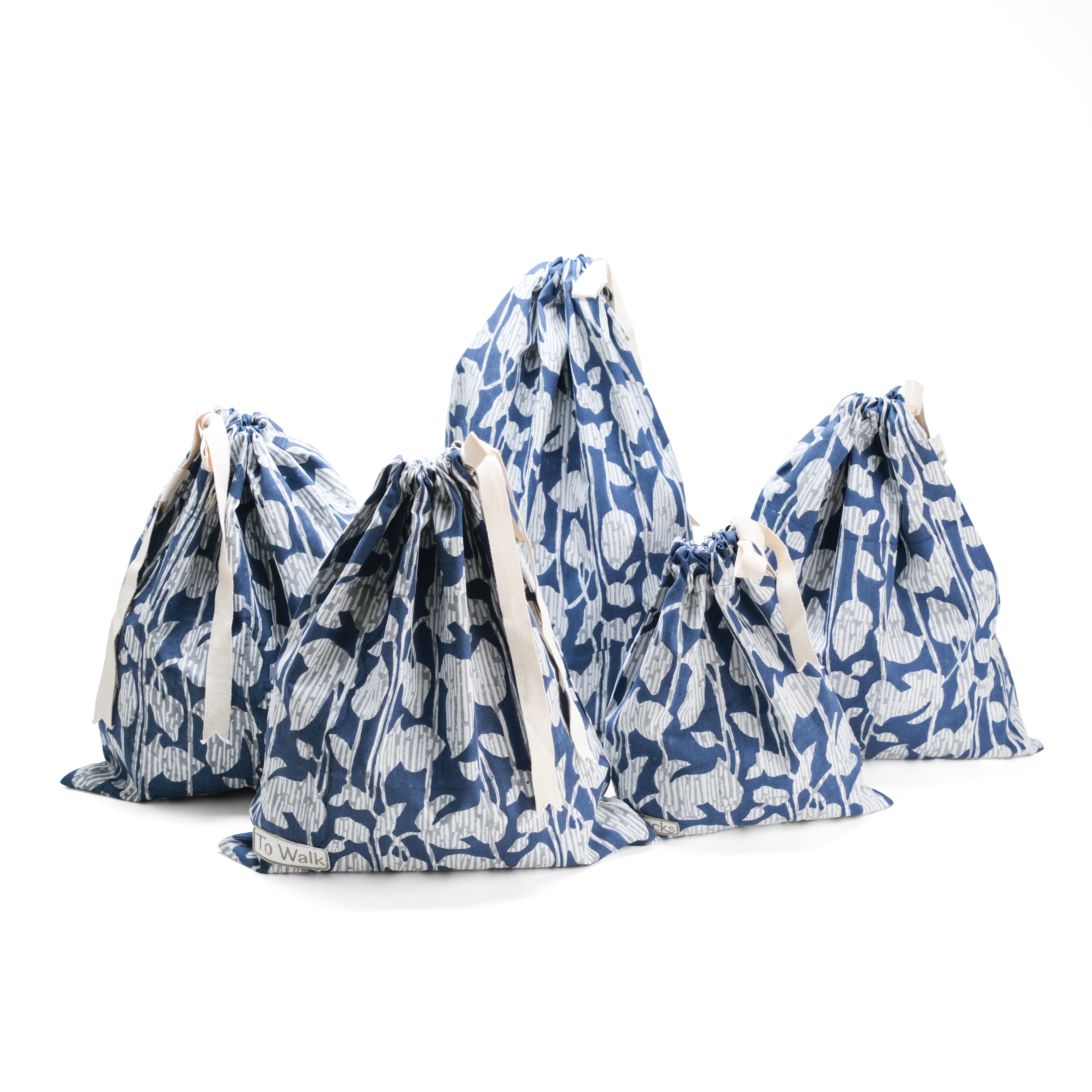 Set of 5 - Nature's Canvas Blue Travel Organiser
