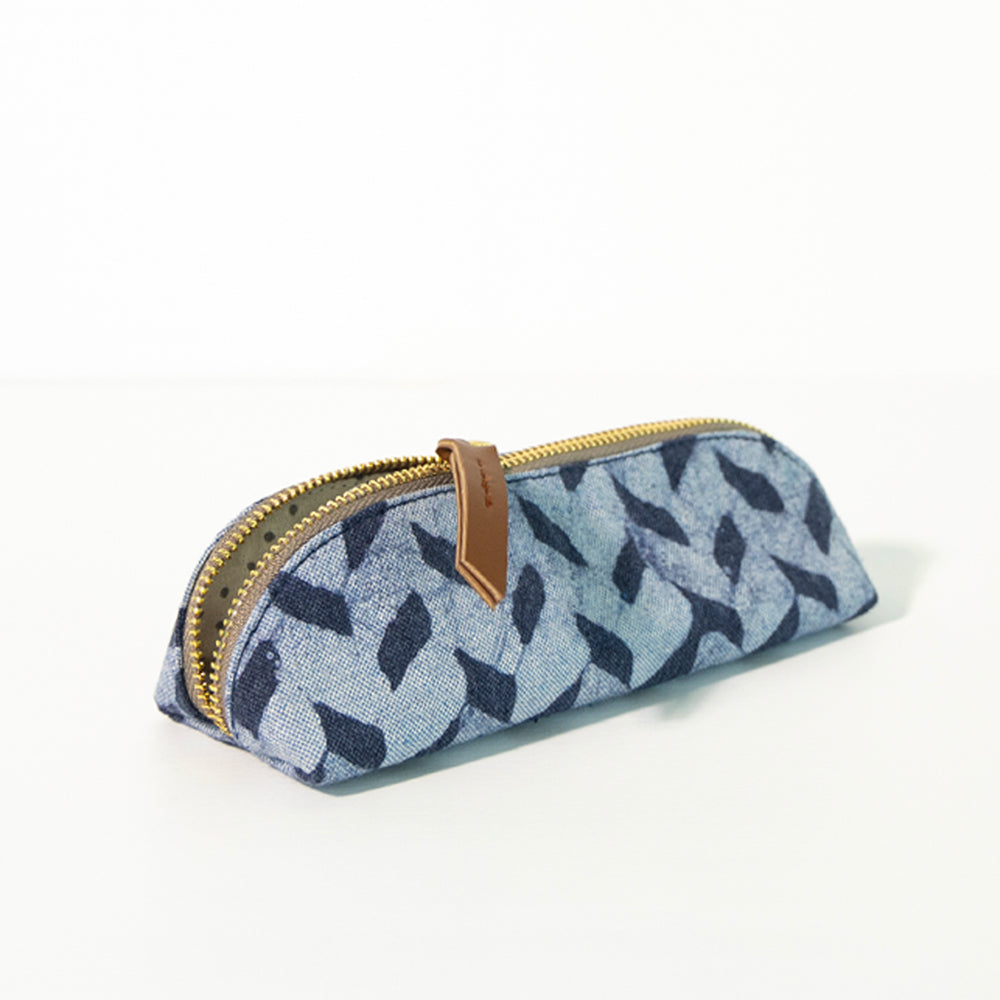 Denim Brick's - D Shape Pencil Pouch