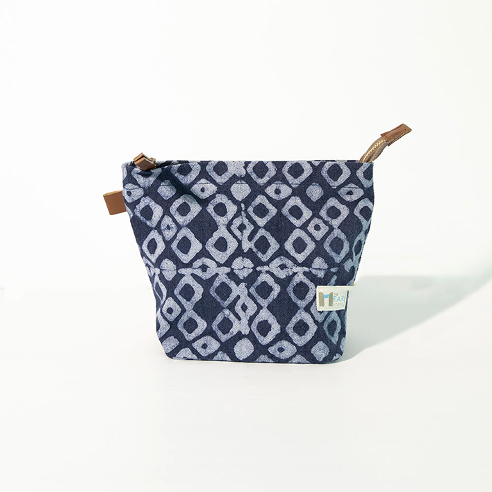 Denim Geometric - Travel Pouch (S)