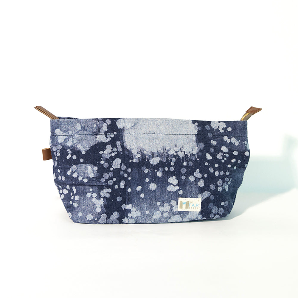 Denim Stipples - Travel Pouch (L)