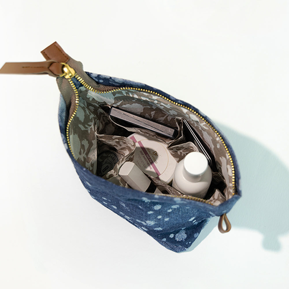 Denim Stipples - Travel Pouch (S)