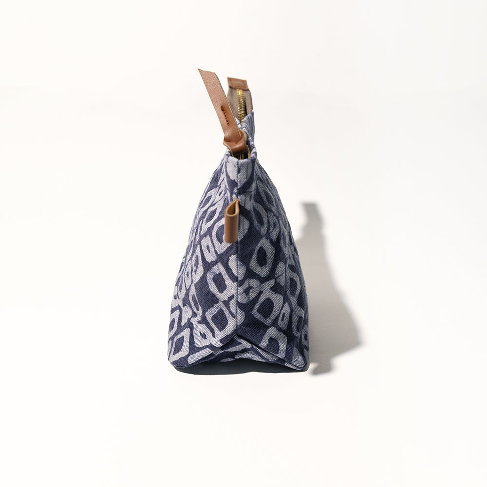 Denim Geometric - Travel Pouch (S)