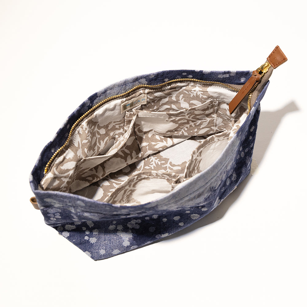 Denim Stipples - Travel Pouch (L)