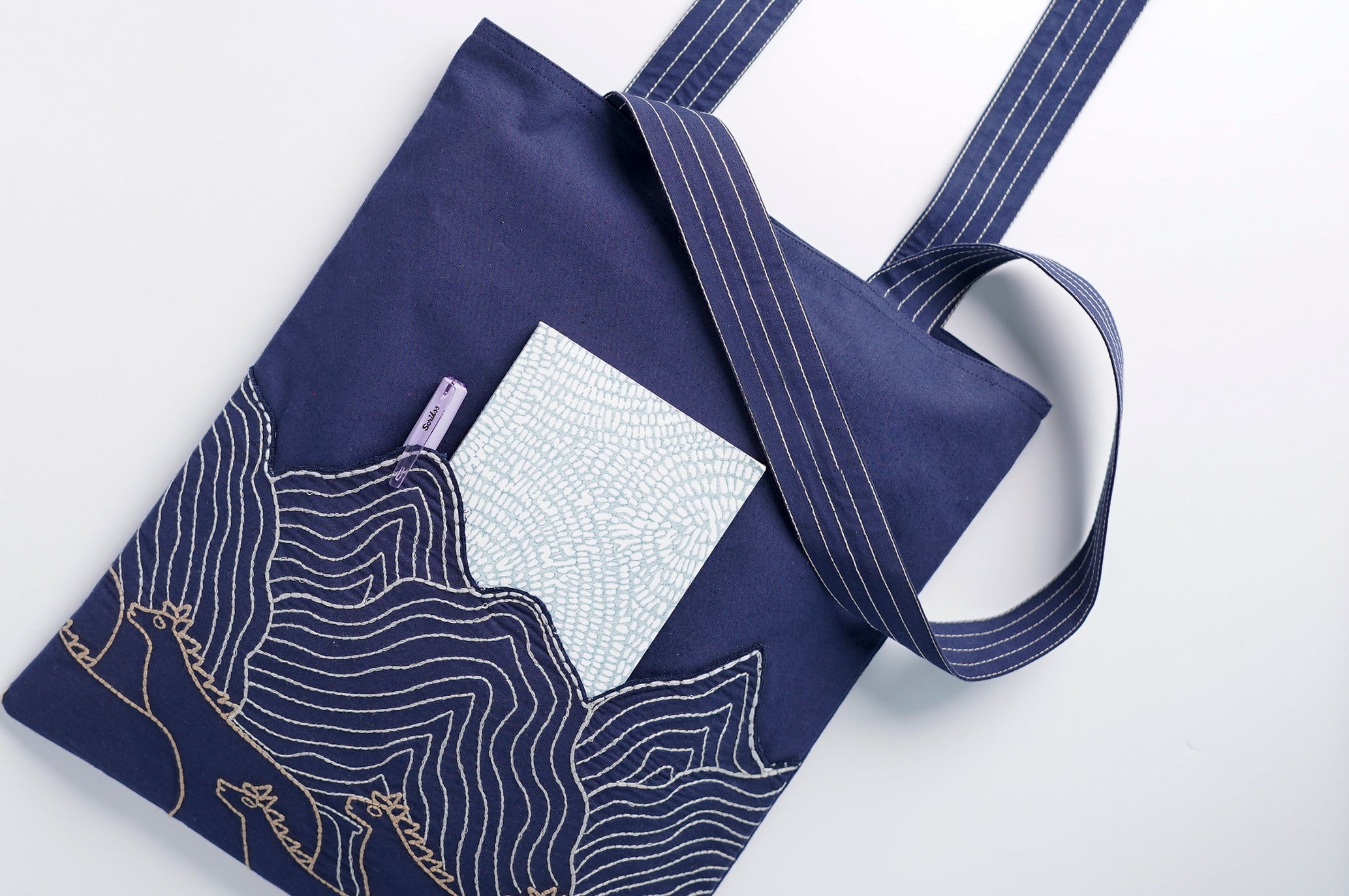 Gond Ashwa Blue Tote Bag