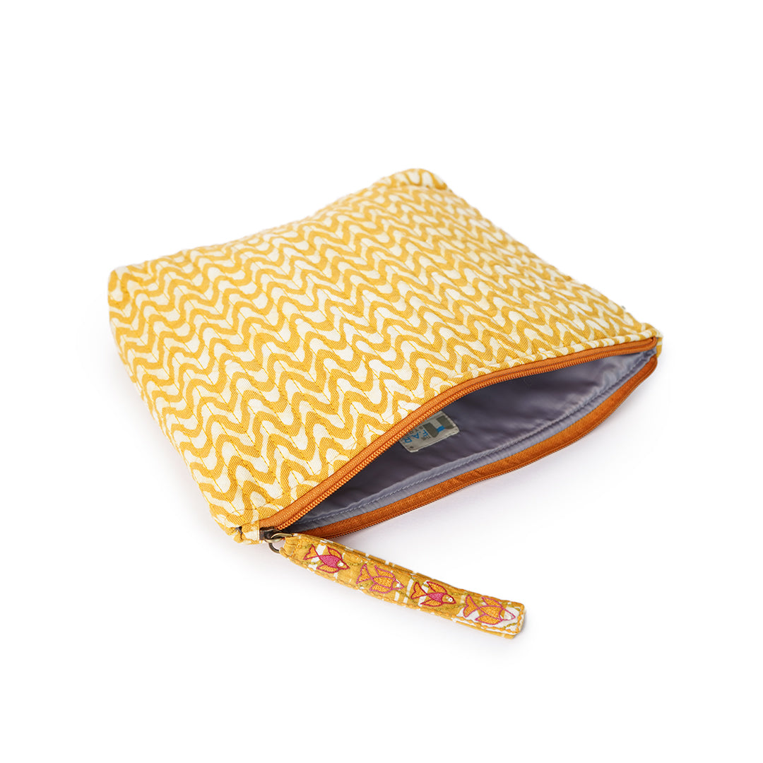 Set of 3 - Sunshine Waves Toiletry Pouches