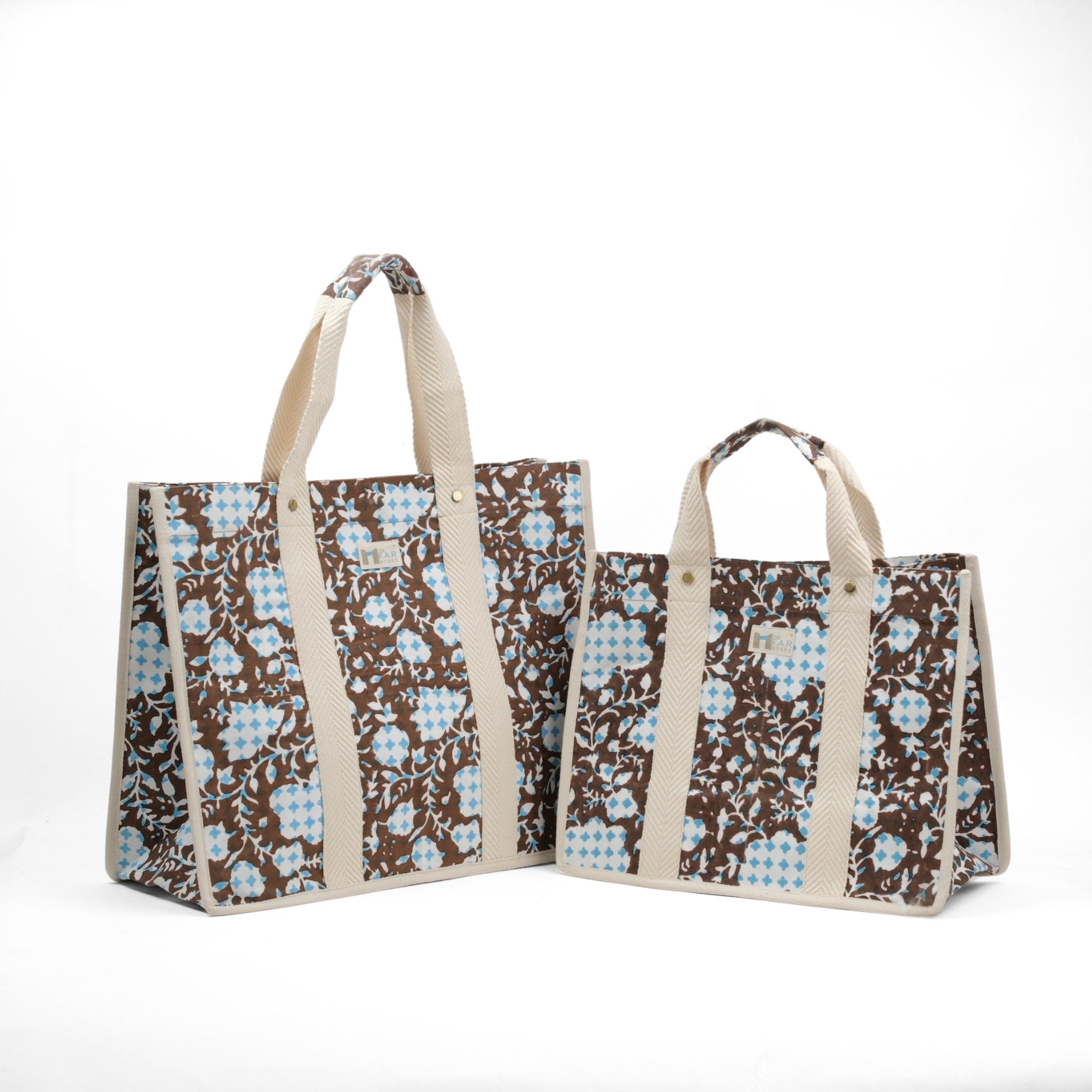 Square Tote - Botanical Bliss (Brown)