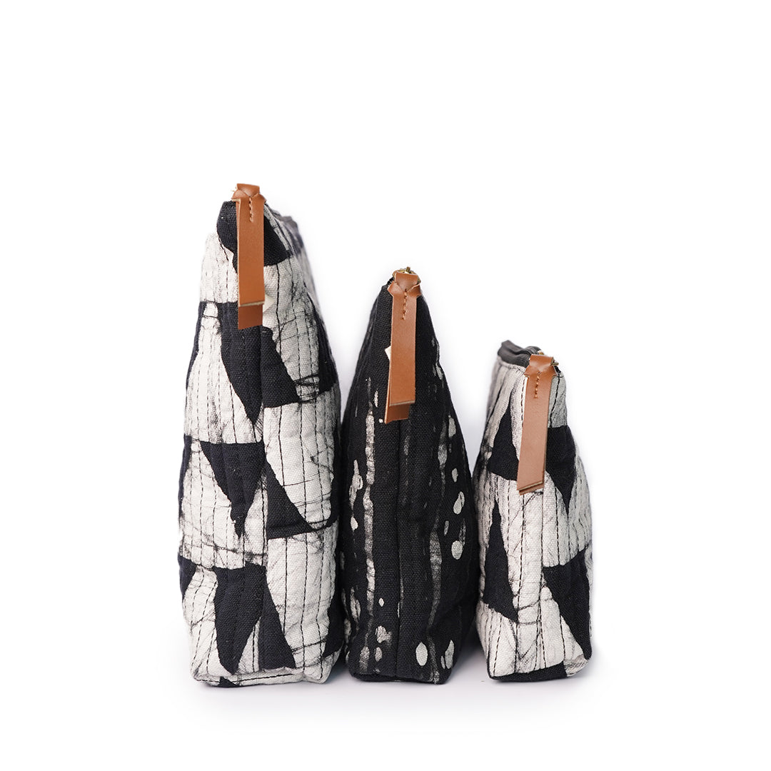 Set of 3 - Dark Fantasy Geometric Toiletry Pouches
