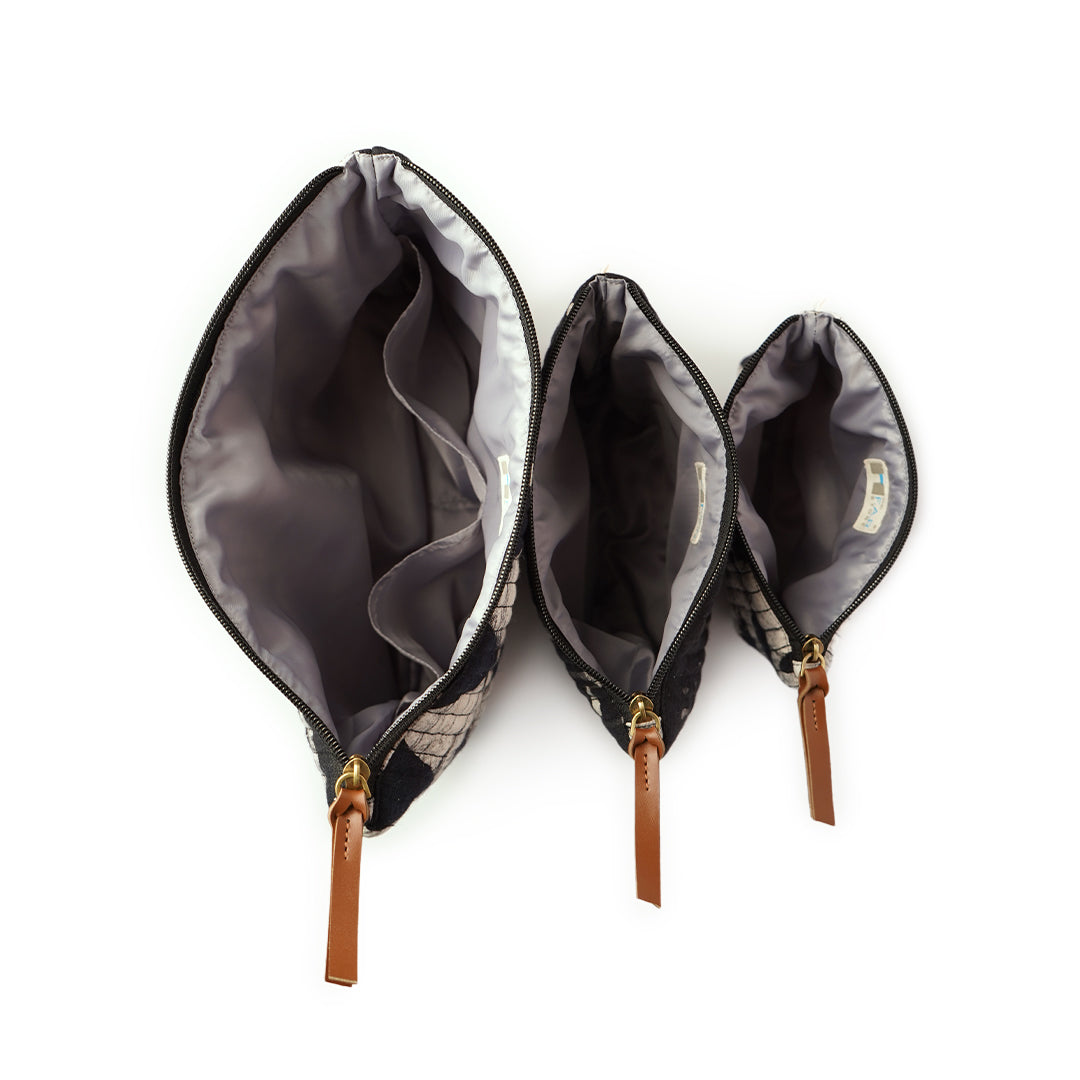 Set of 3 - Dark Fantasy Geometric Toiletry Pouches