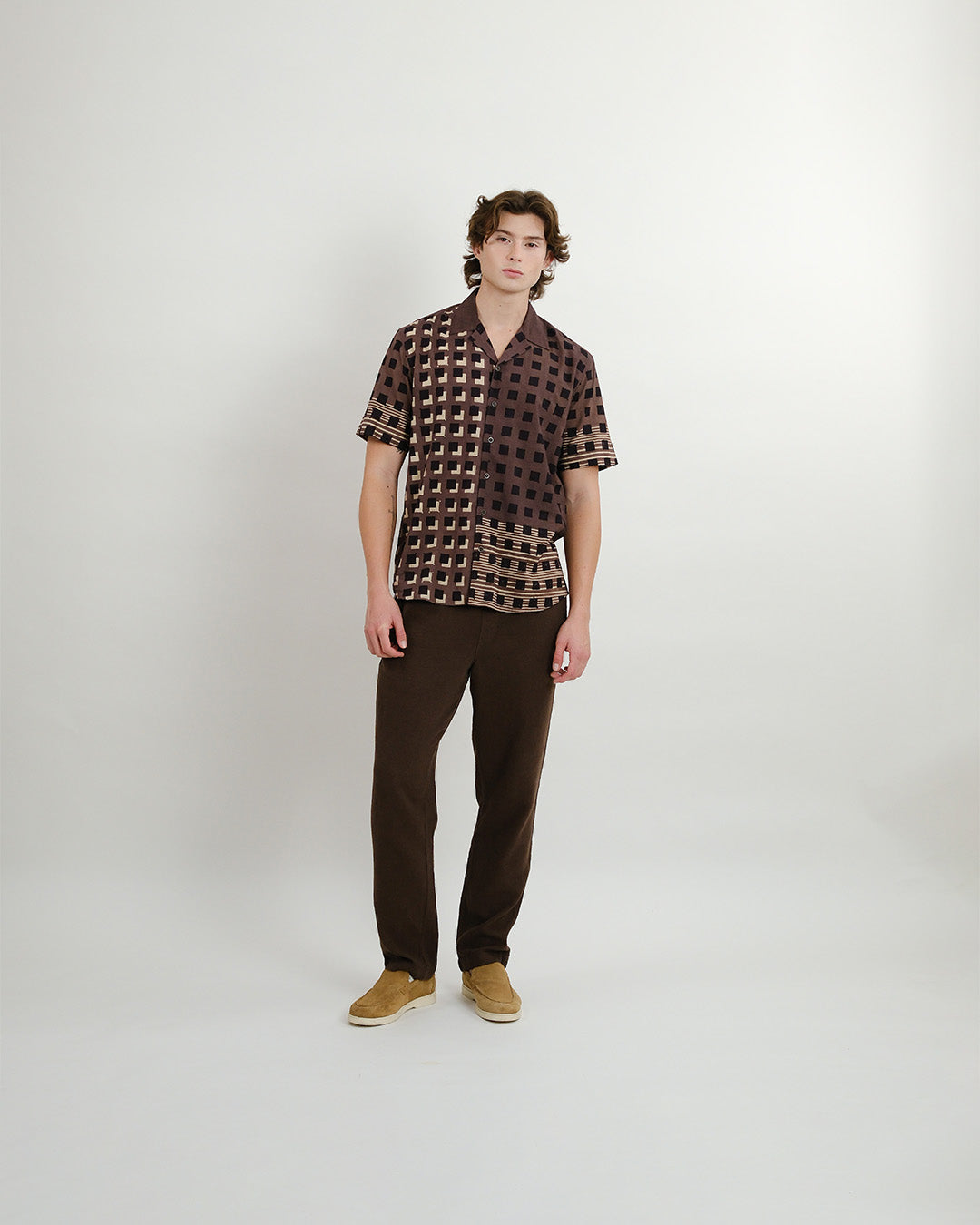 Cubes Ajrakh Short Sleeve Shirt
