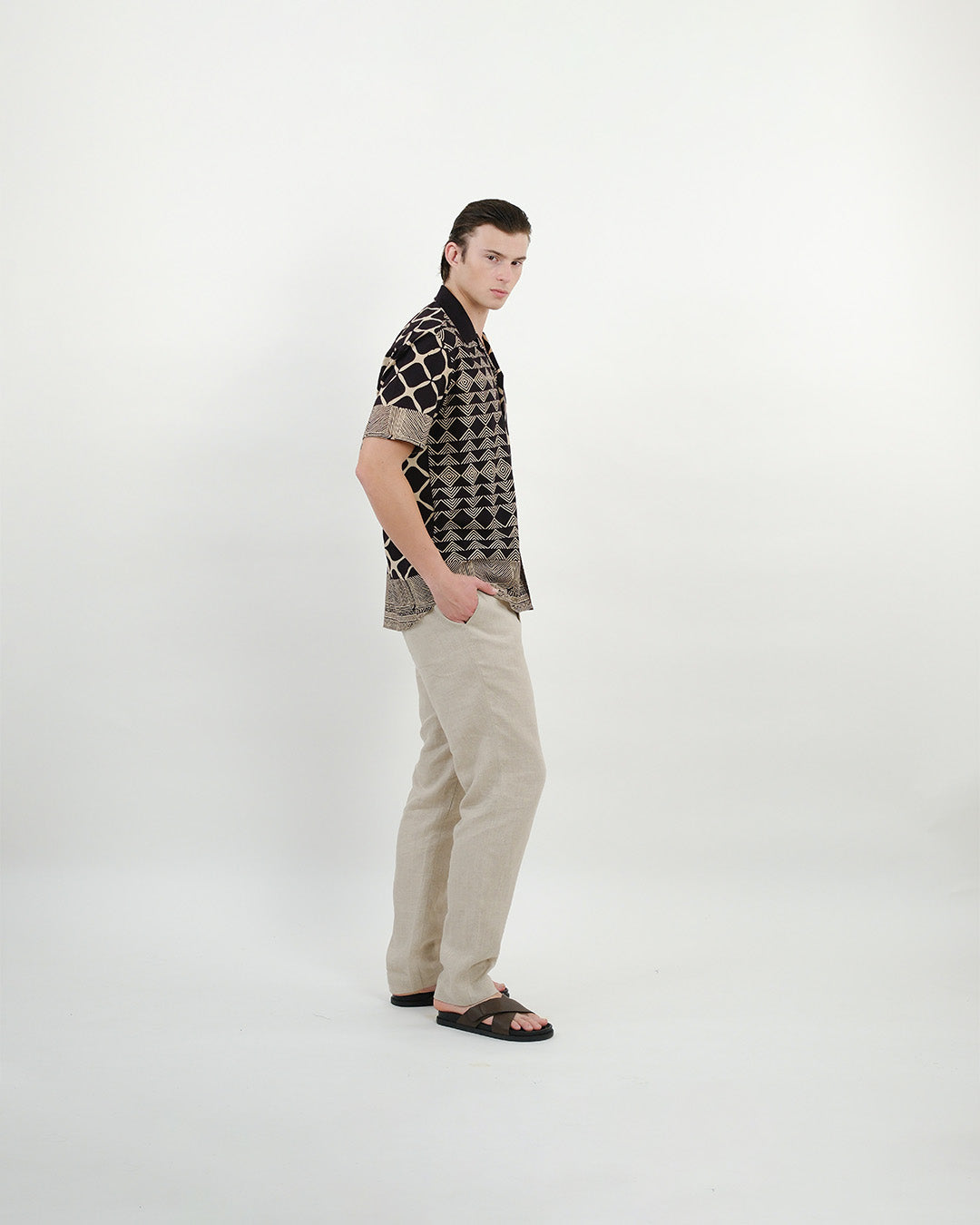 Jaali Ajrakh Short Sleeve Shirt