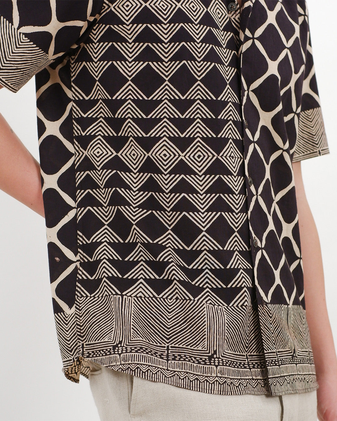 Jaali Ajrakh Short Sleeve Shirt