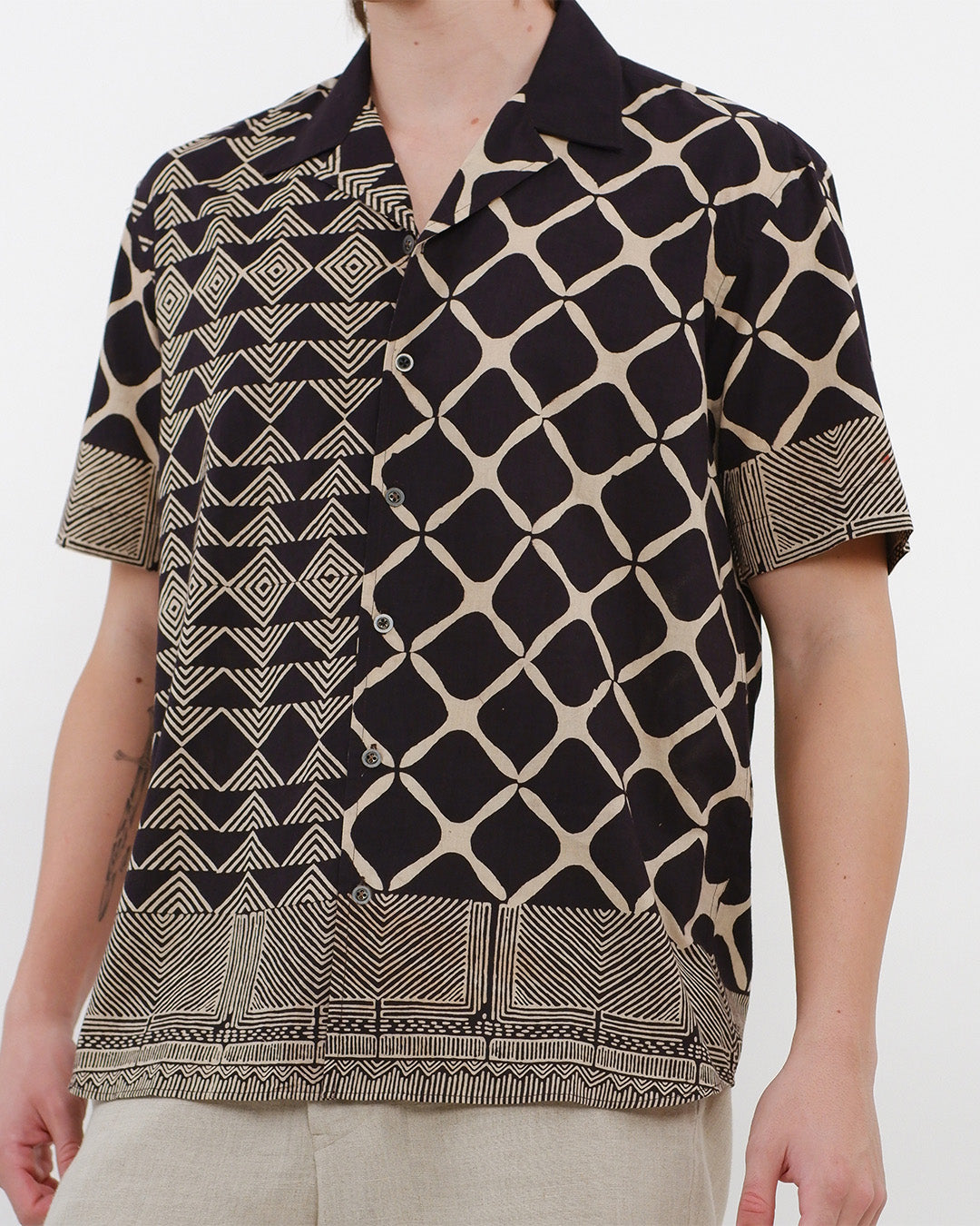 Jaali Ajrakh Short Sleeve Shirt