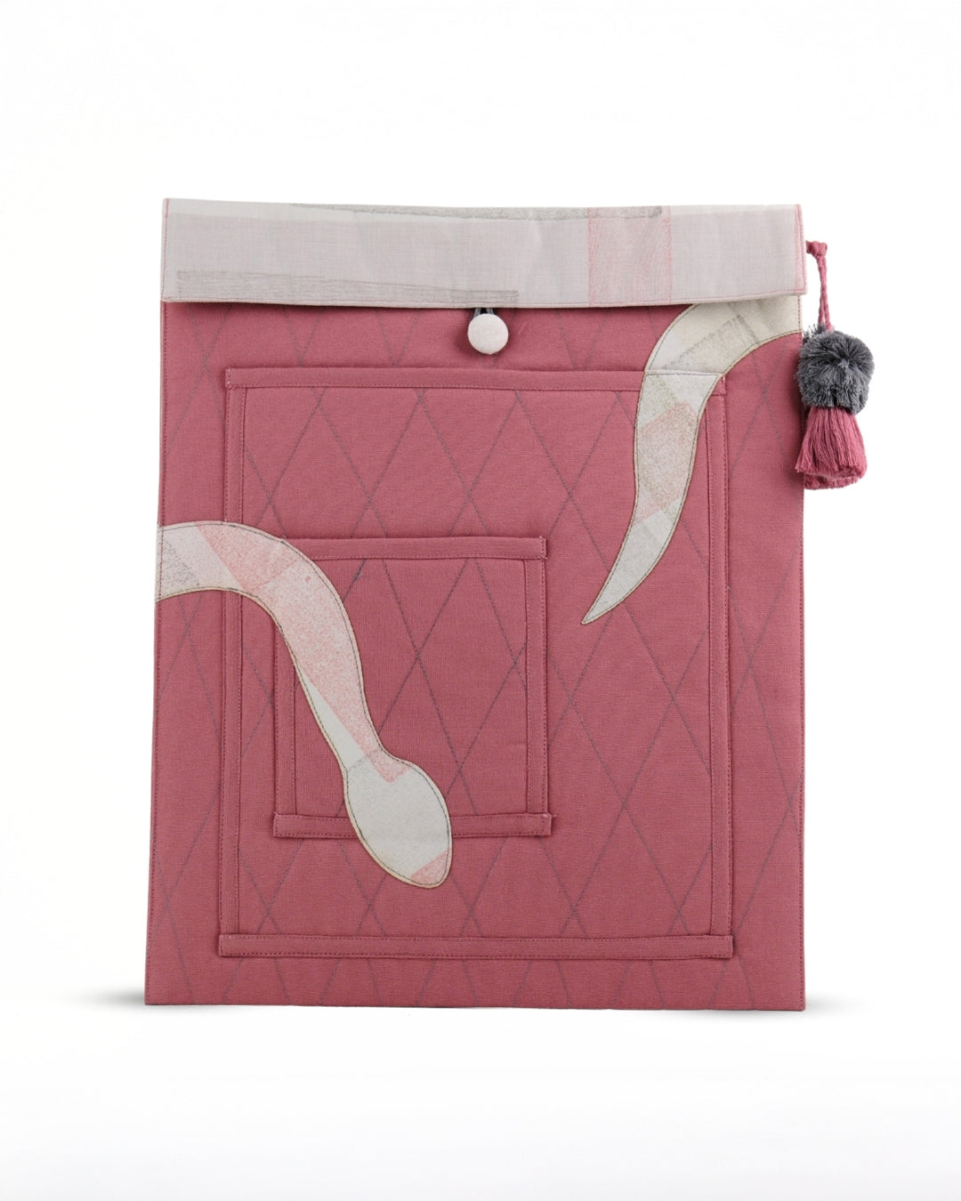 Gond Folk Snake - Pink Laptop Sleeve