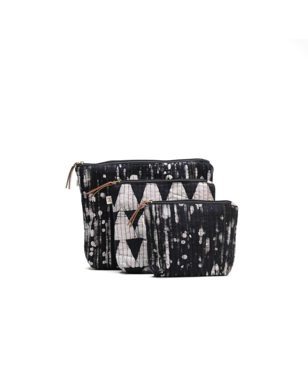 Set of 3 - Dark Fantasy Stripes Toiletry Pouches