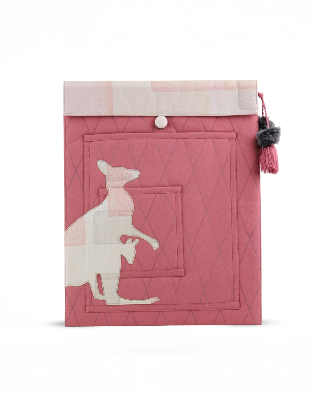 Gond Folk Kangaroo - Pink Laptop Sleeve