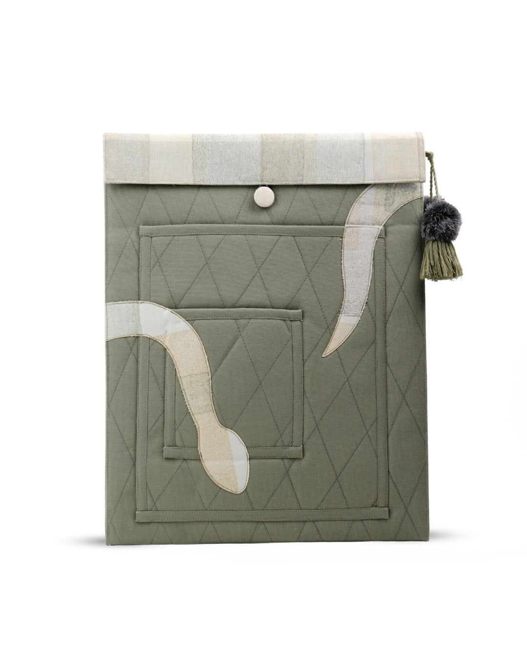 Gond Folk Snake - Green Laptop Sleeve