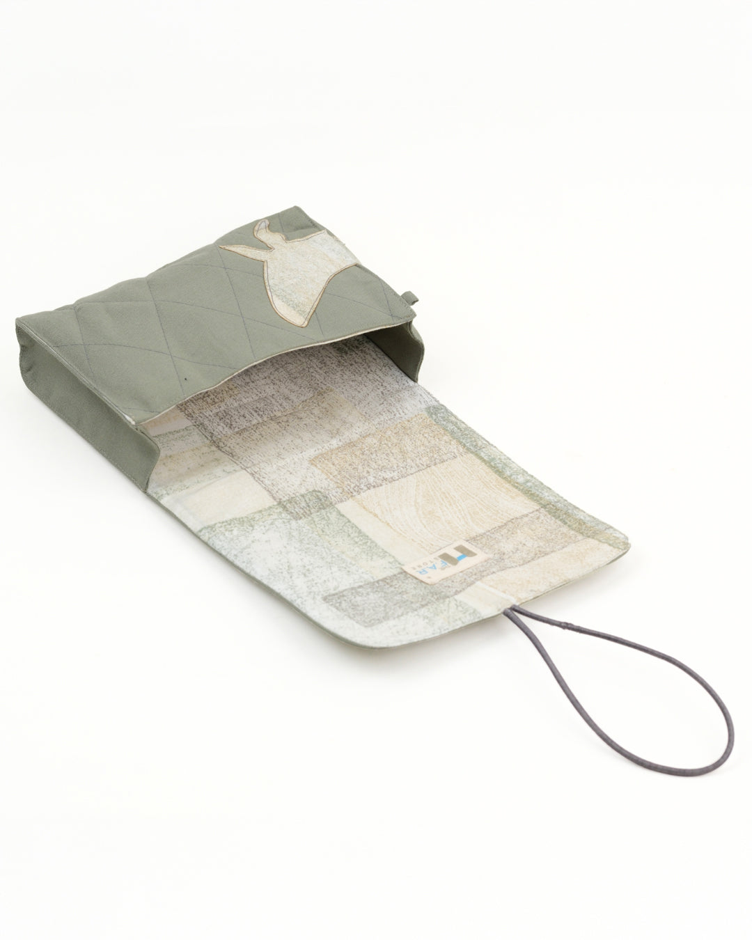 Gond Folk Whale - Green Cable Pouch