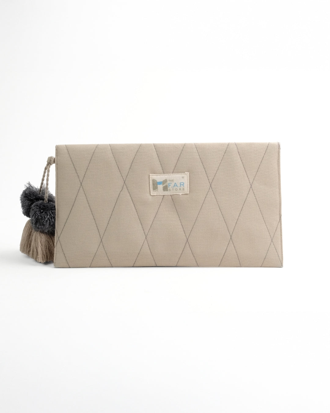 Gond Folk Elephant - Beige Pencil Pouch
