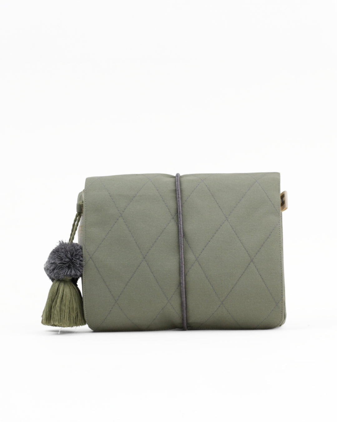 Gond Folk Bear - Green Cable Pouch