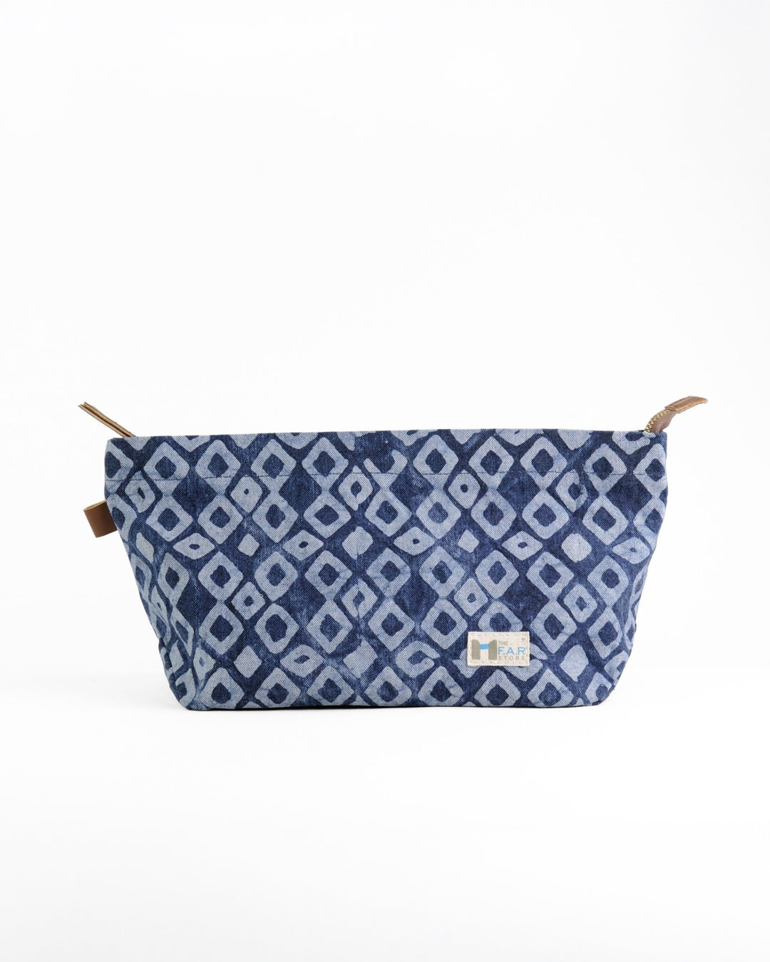 Denim Geometric - Travel Pouch (L)