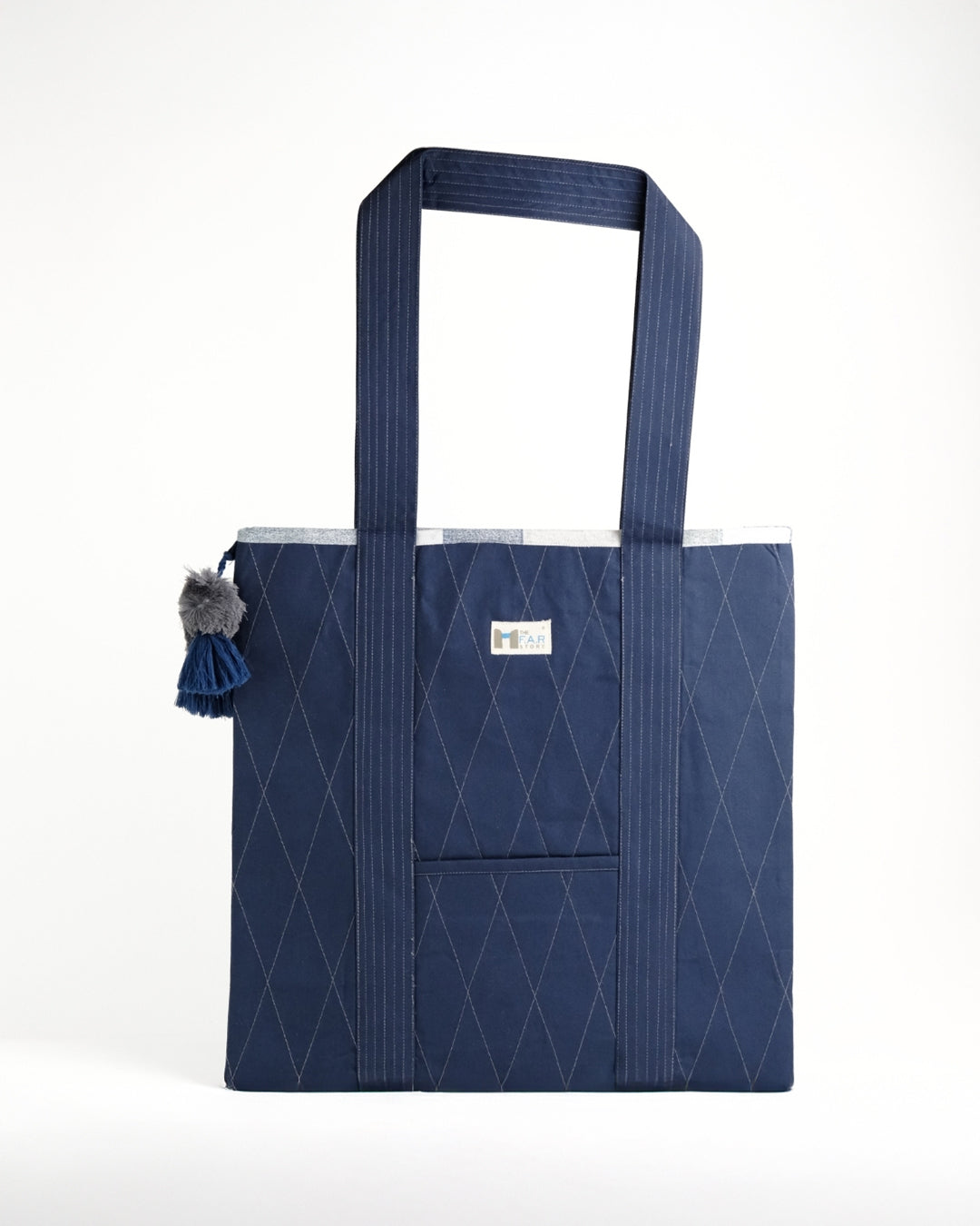Gond Folk Deer - Blue Laptop Tote