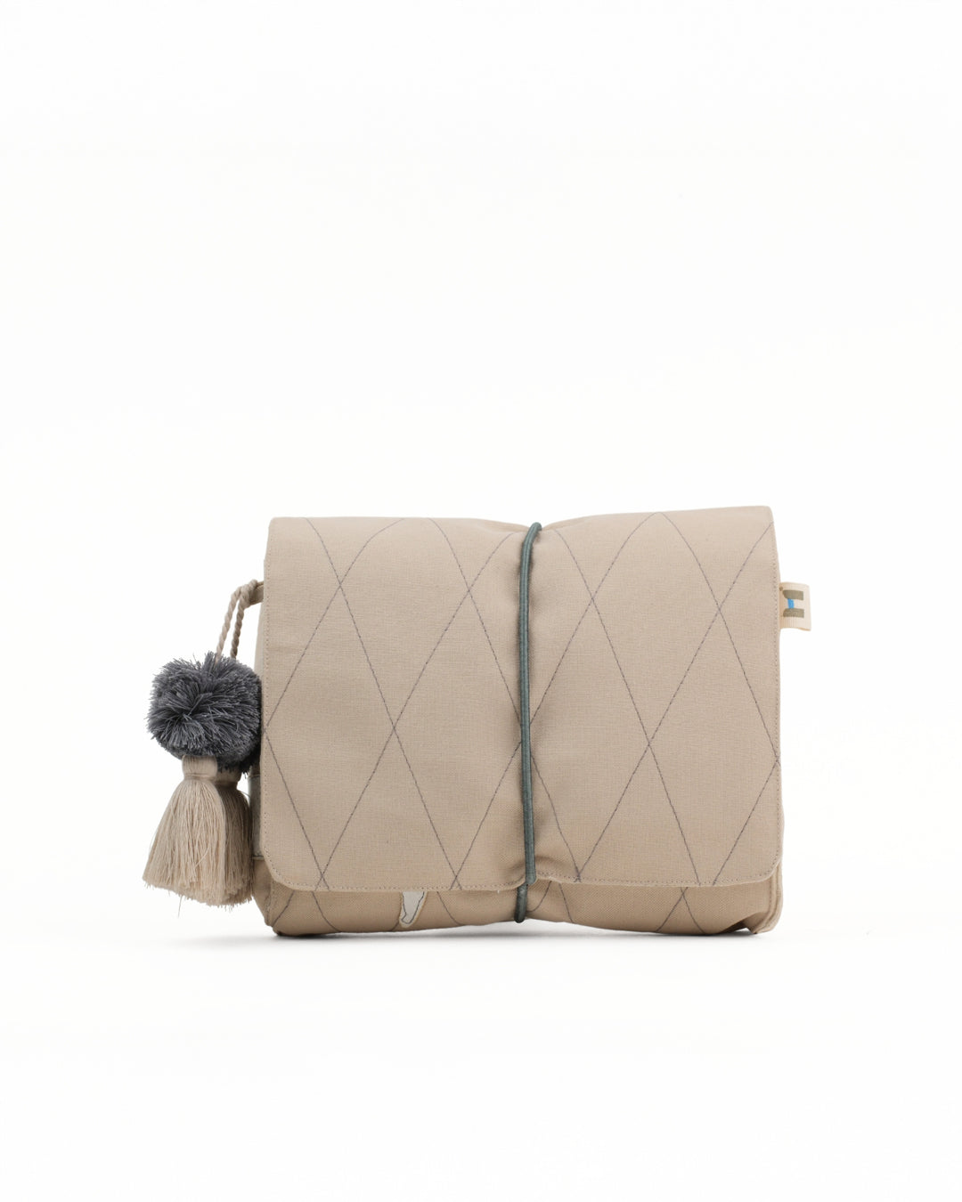Gond Folk Whale - Beige Cable Pouch